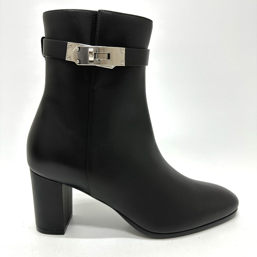 HERMES boots Calf leather black Kelly Saint Germain 36.5