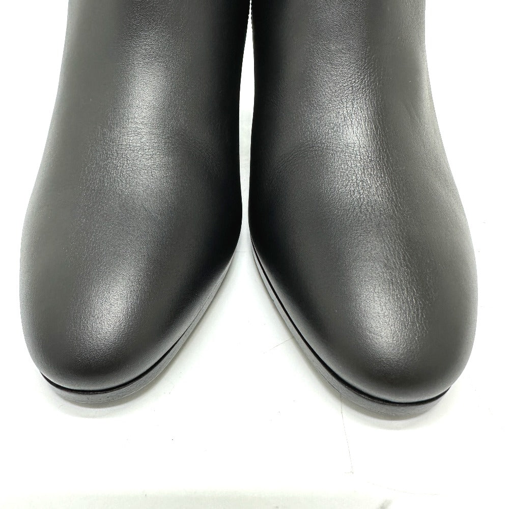 HERMES boots Calf leather black Kelly Saint Germain 36.5