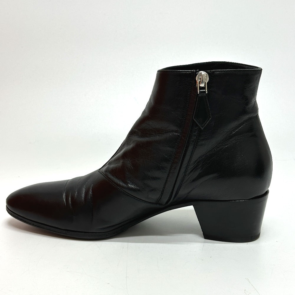 HERMES boots leather black Sistina 36.5