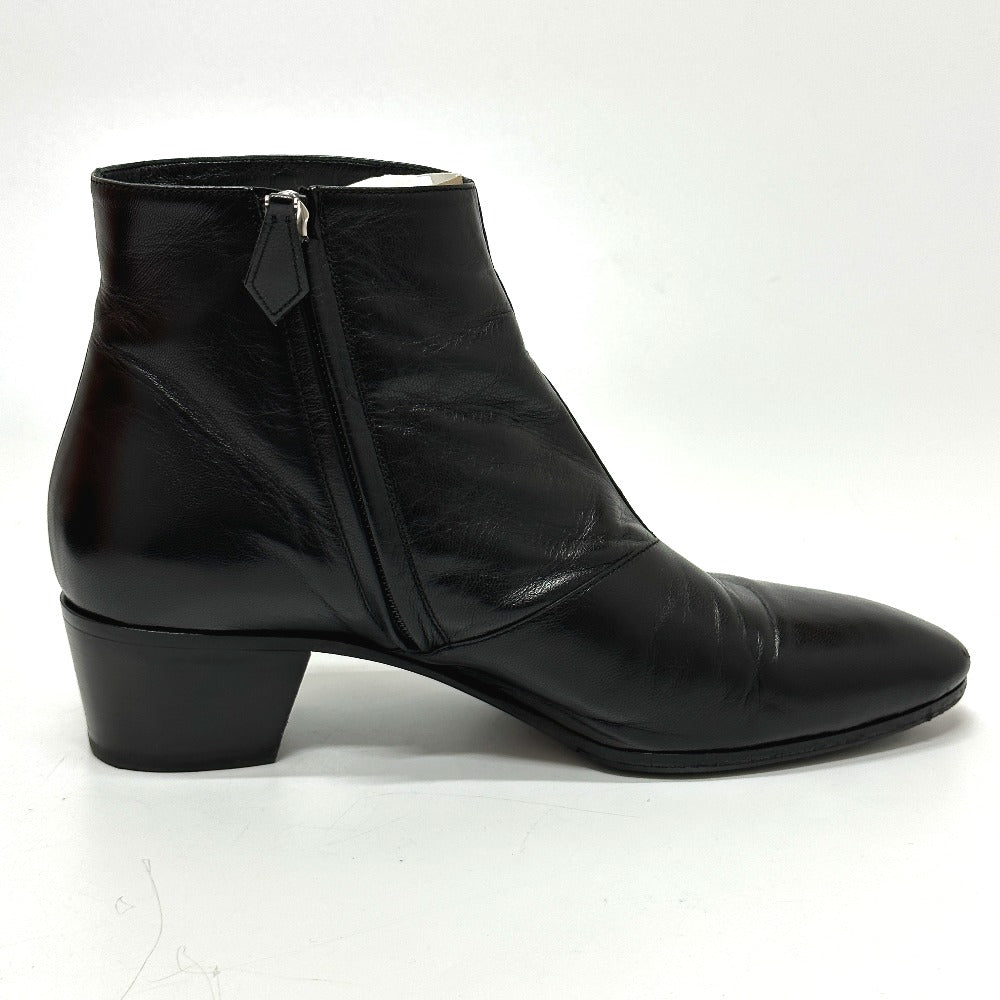 HERMES boots leather black Sistina 36.5