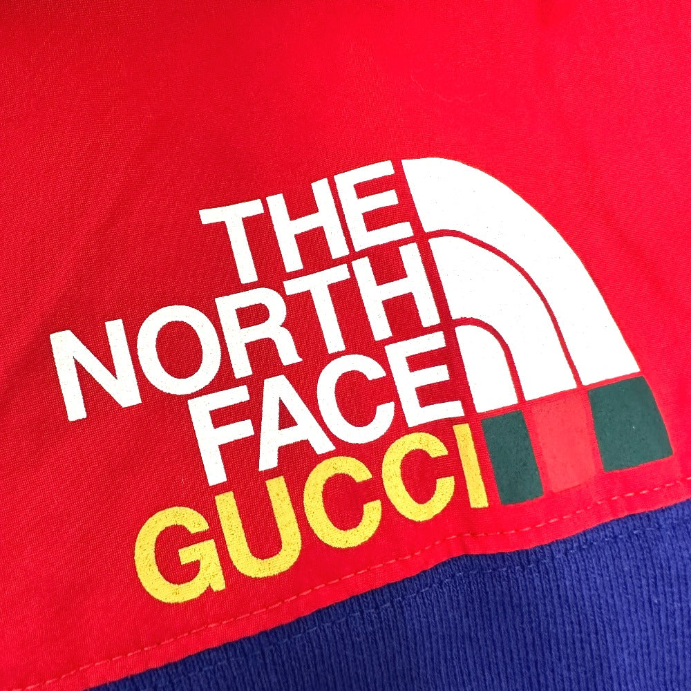 GUCCI Hoodie 671462 Cotton, Nylon Red / blue North Face Collaboration zip-up hoodie S