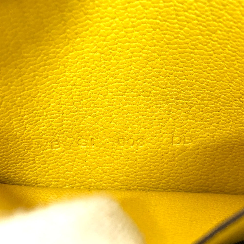 HERMES Card Case Evercolor yellow Chene Dunkle Zip Angor