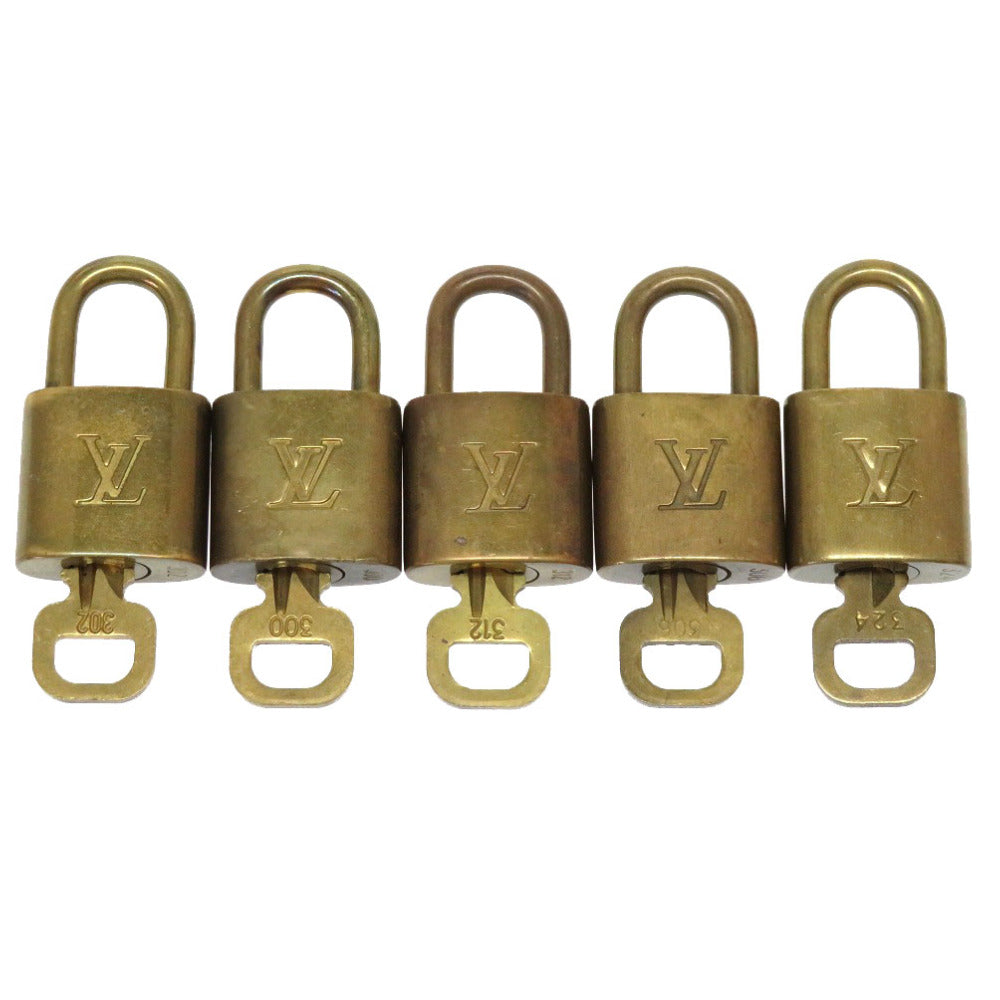 LOUIS VUITTON Cadena metal gold 5-piece set B rank cadena padlock padlock