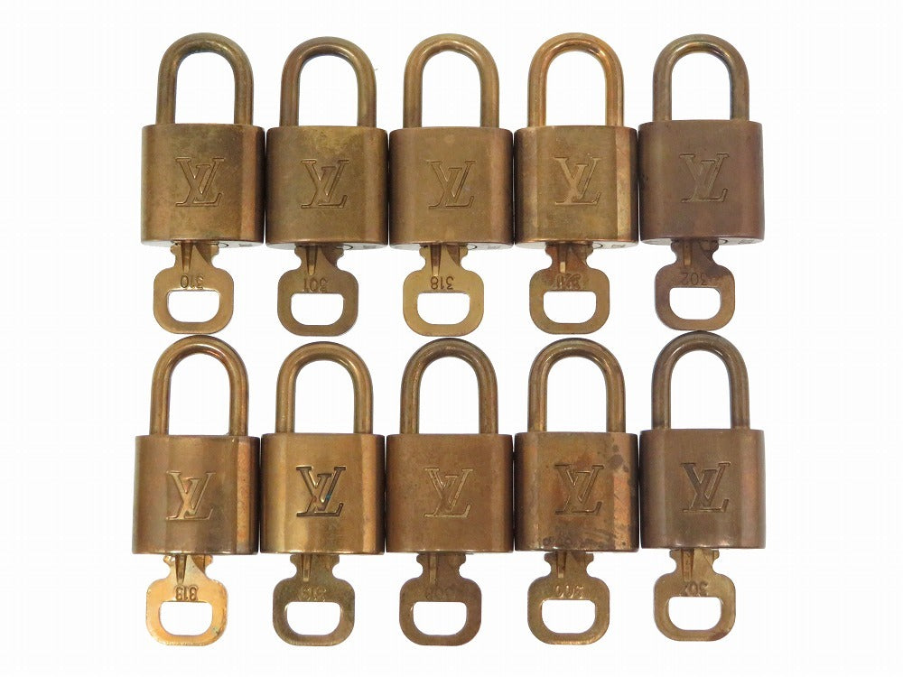 LOUIS VUITTON Cadena metal gold Set of 10 Cadena padlock padlock