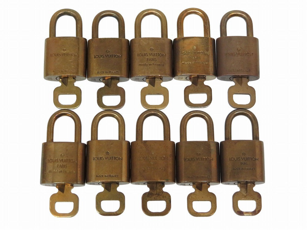 LOUIS VUITTON Cadena metal gold Set of 10 Cadena padlock padlock