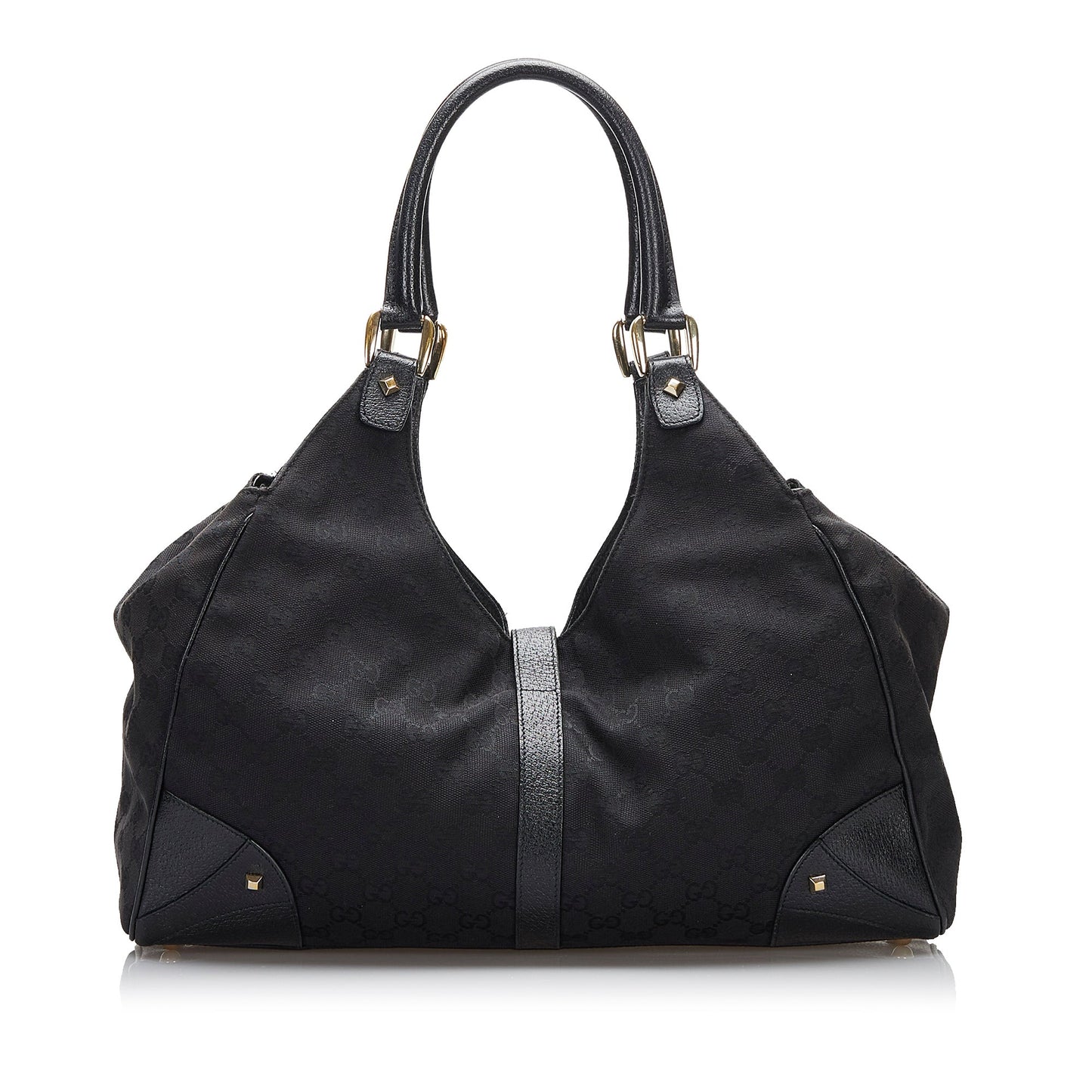 Gucci GG Canvas Nailhead Jackie Shoulder Bag