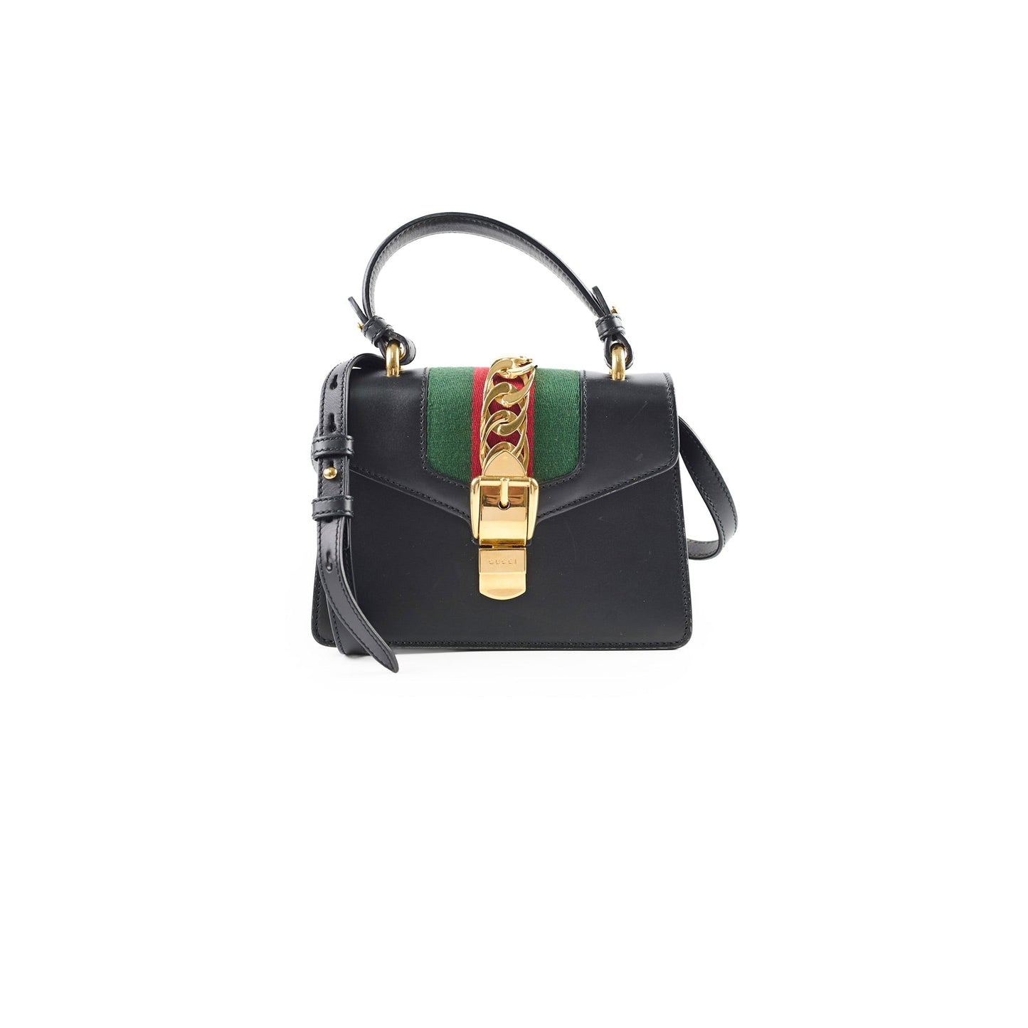 Gucci Sylvie Mini Top Handle Bag Black