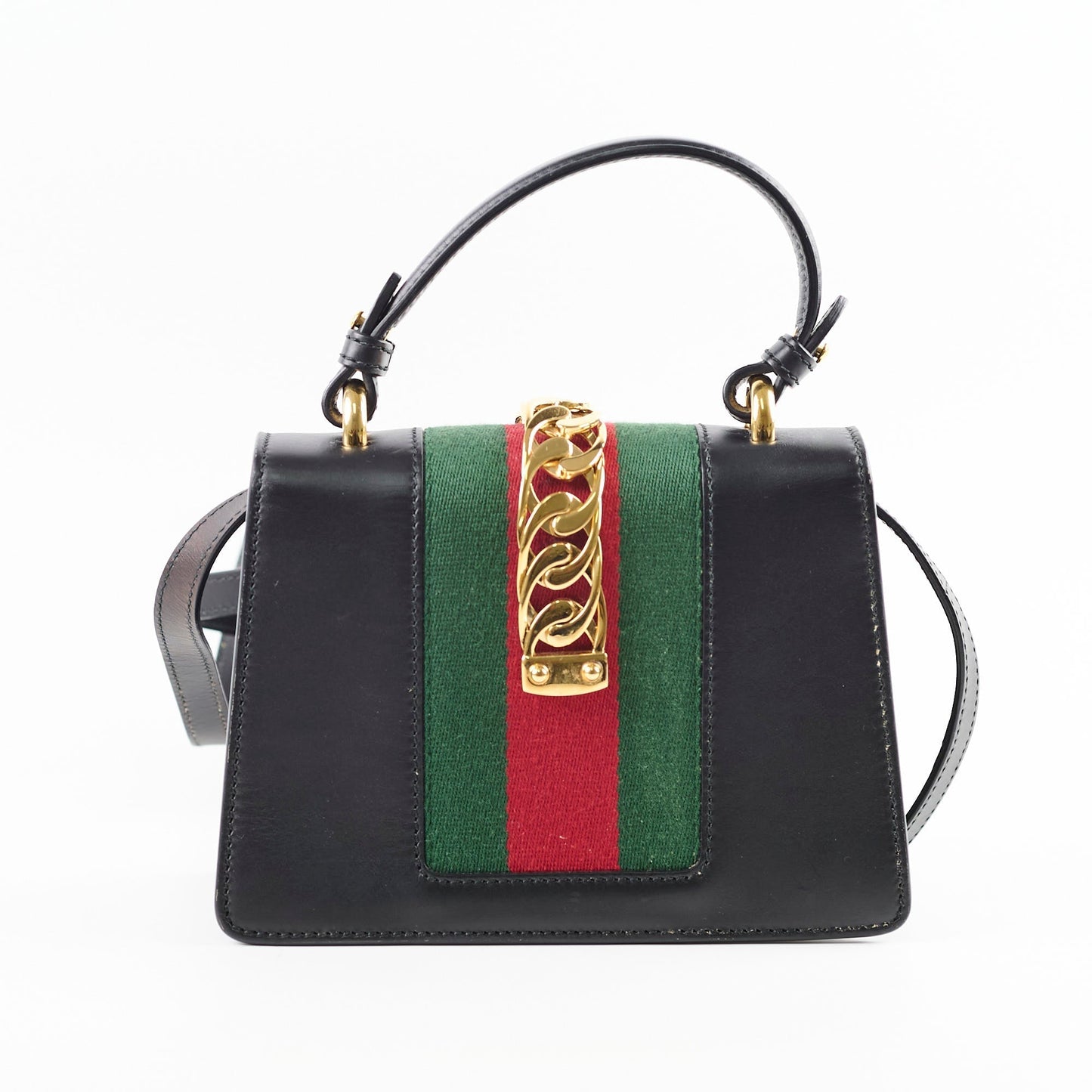 Gucci Sylvie Mini Top Handle Bag Black