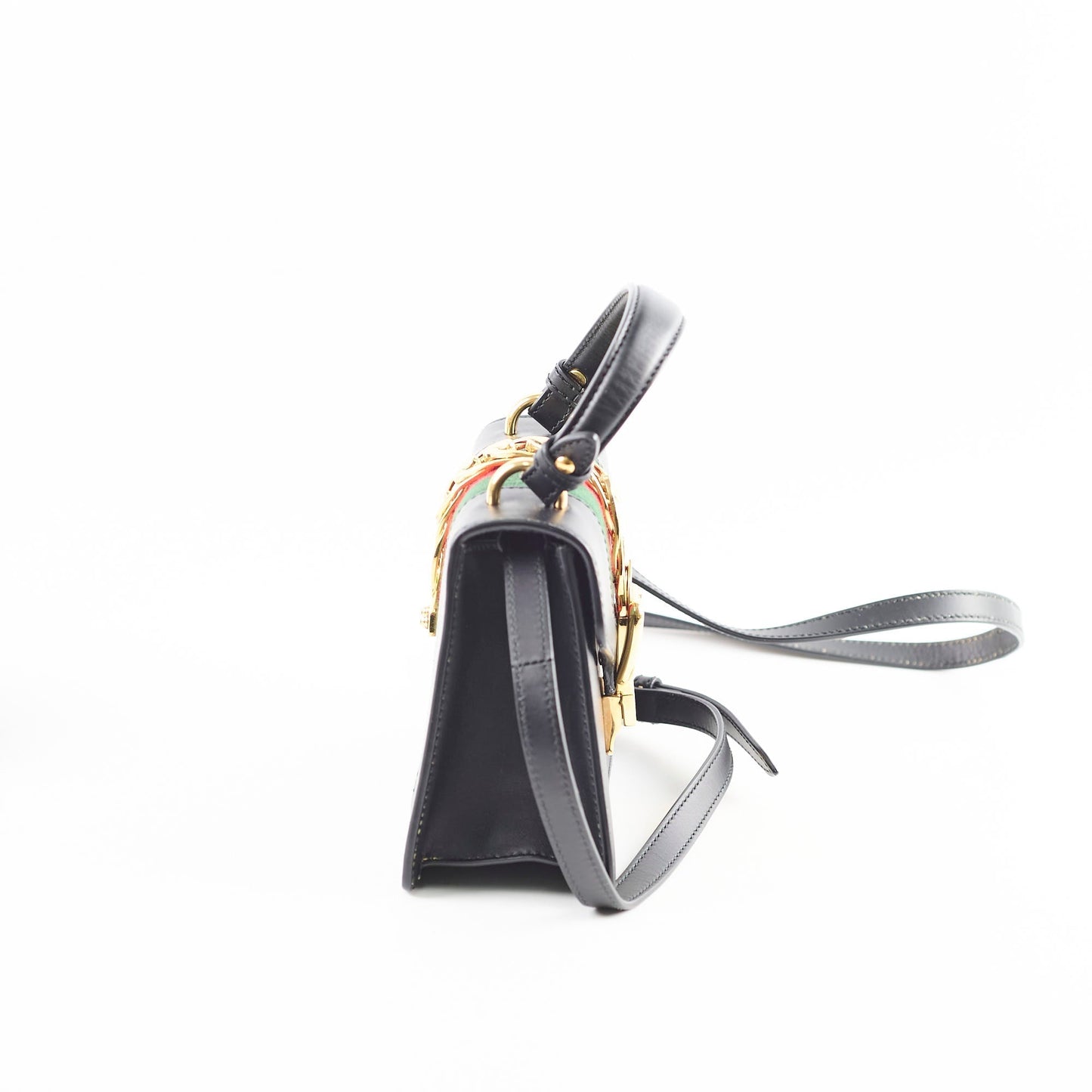 Gucci Sylvie Mini Top Handle Bag Black