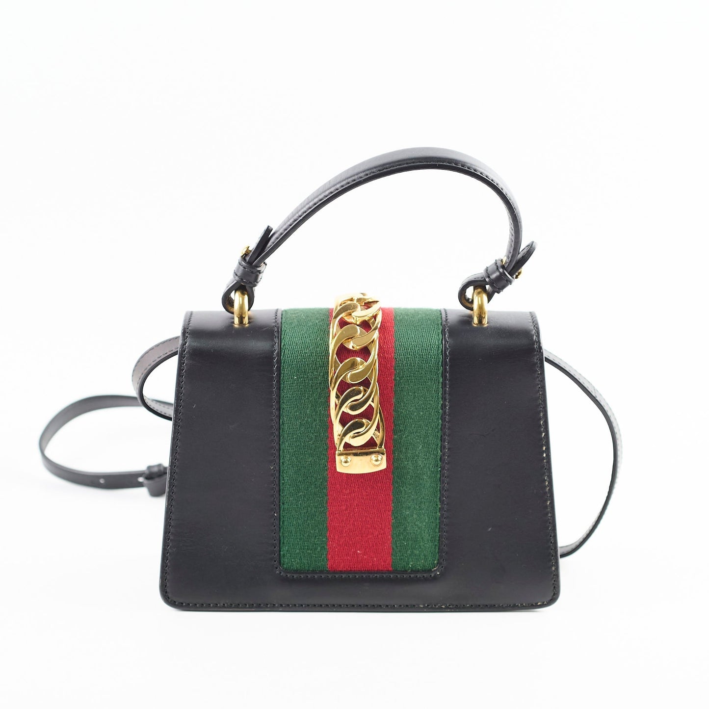 Gucci Sylvie Mini Top Handle Bag Black
