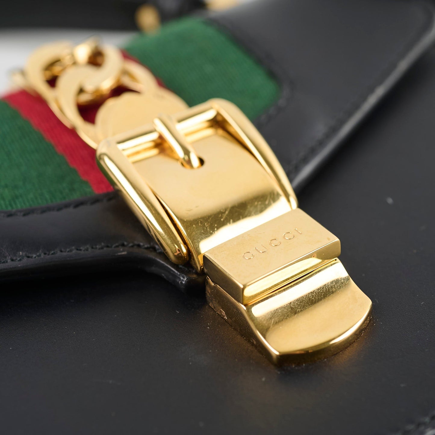 Gucci Sylvie Mini Top Handle Bag Black