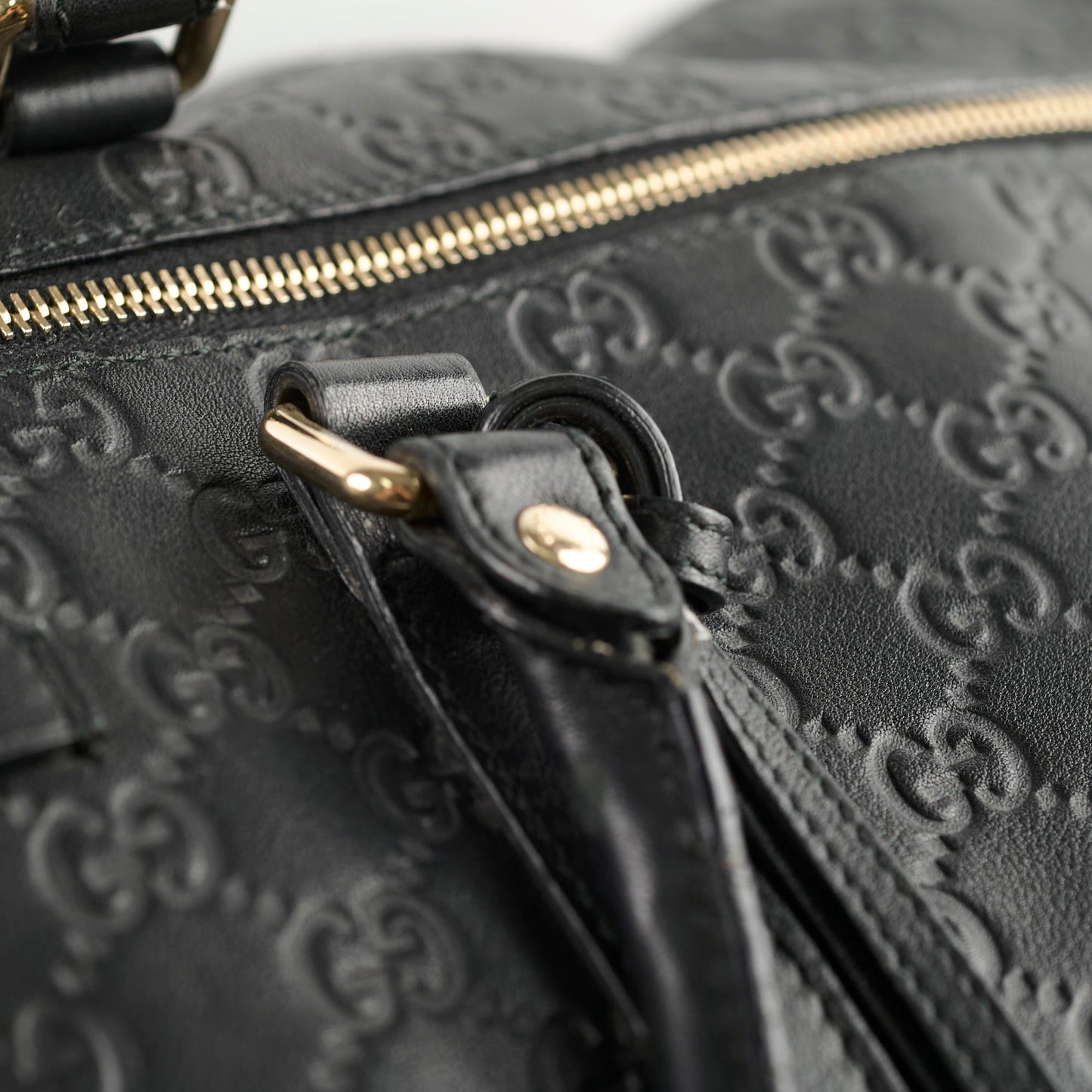 Gucci Leather Duffle Black