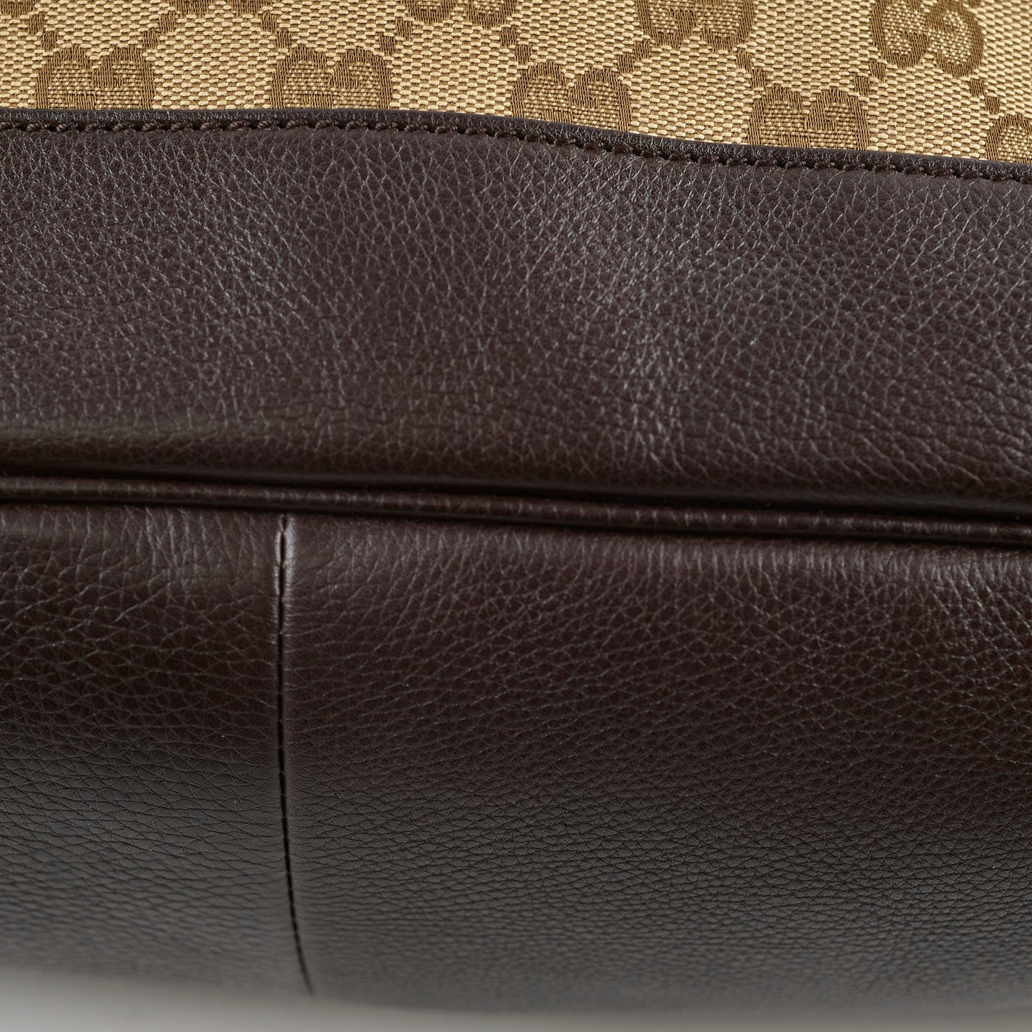 Gucci GG Canvas Bamboo Shoulder Bag Brown