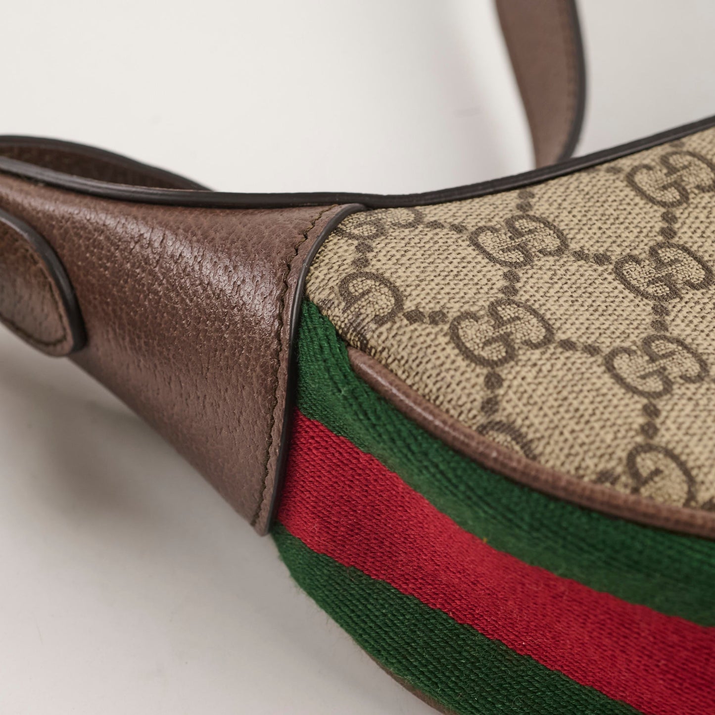 Gucci Mini Ophidia GG Supreme Half Moon Hobo