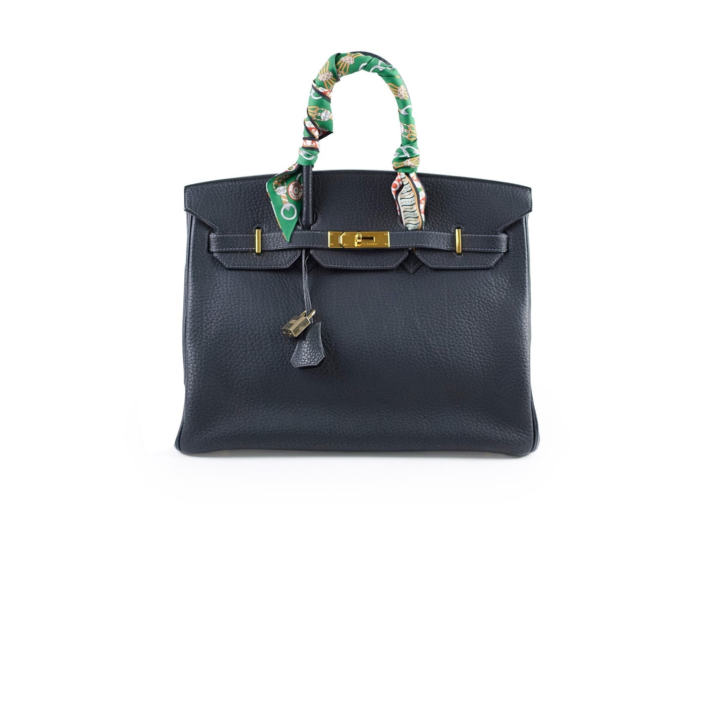 Hermes 35 Birkin Fjord Blue Indigo Square H Stamp