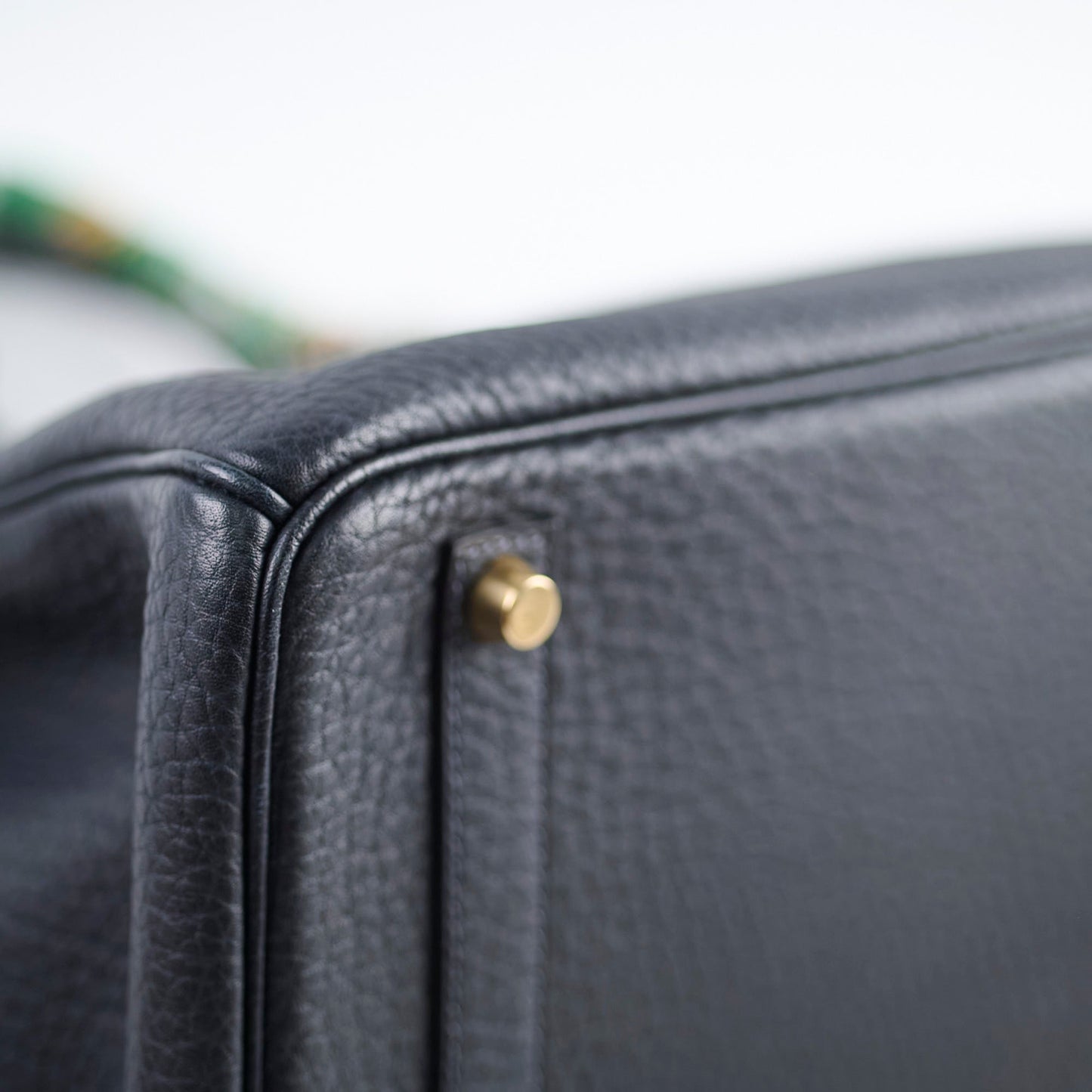Hermes 35 Birkin Fjord Blue Indigo Square H Stamp