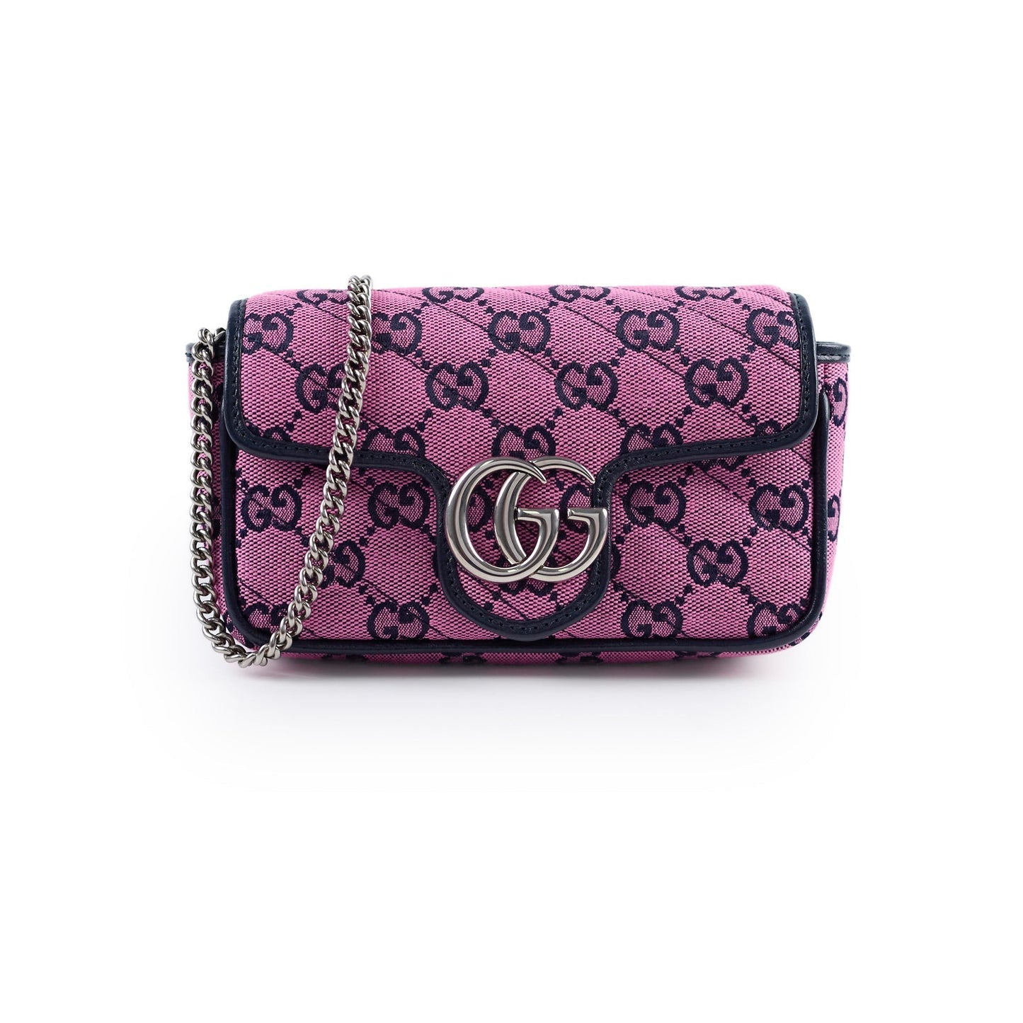 Gucci Supermini Canvas Marmont Pink
