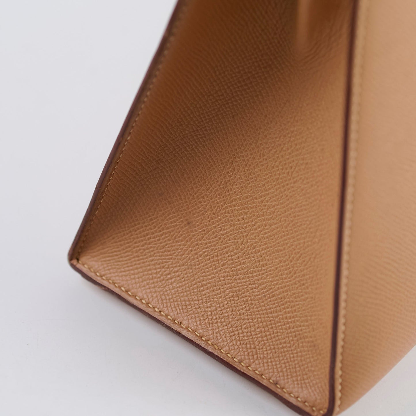 Hermes Kelly 32 Cushbell Natural Gold Circle W Stamp