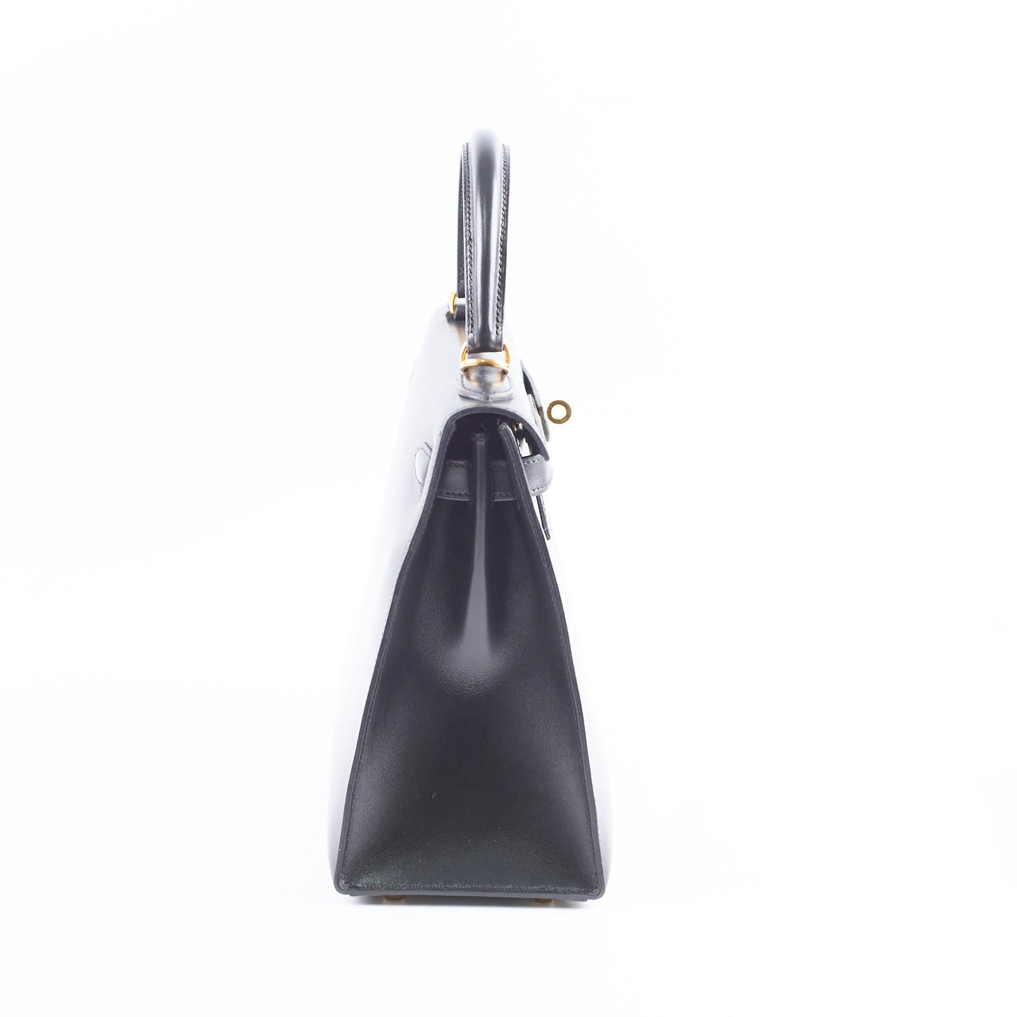 Hermes Kelly 28 Black Box Square D Stamp