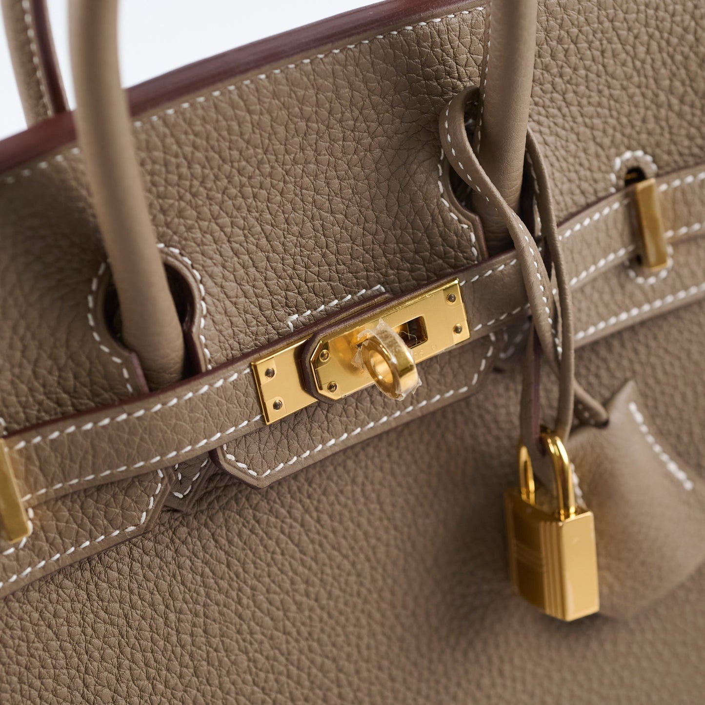 Hermes Birkin 25 Togo Etoupe W Stamp