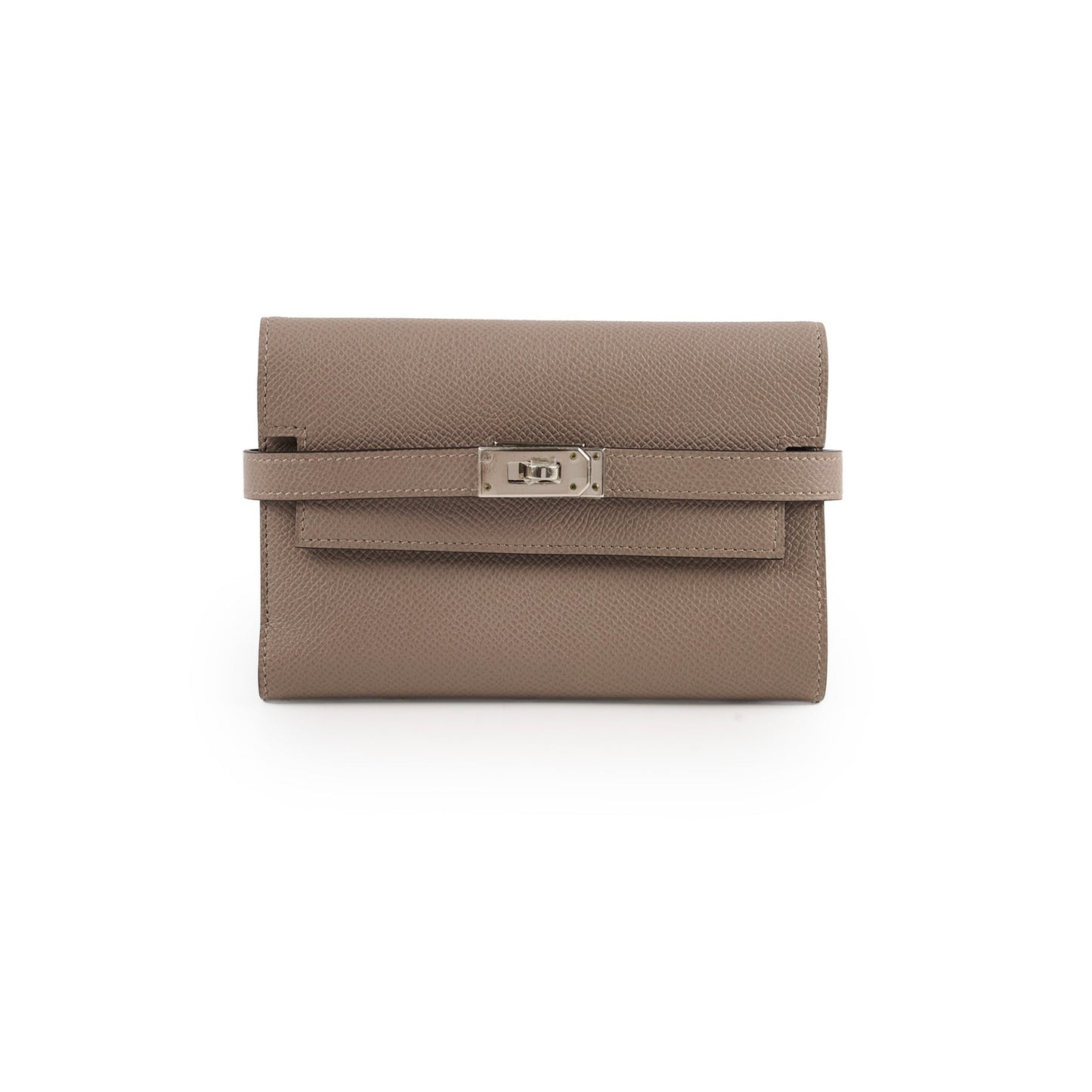 Hermes Kelly Wallet Epsom Gris Asphalte A Stamp