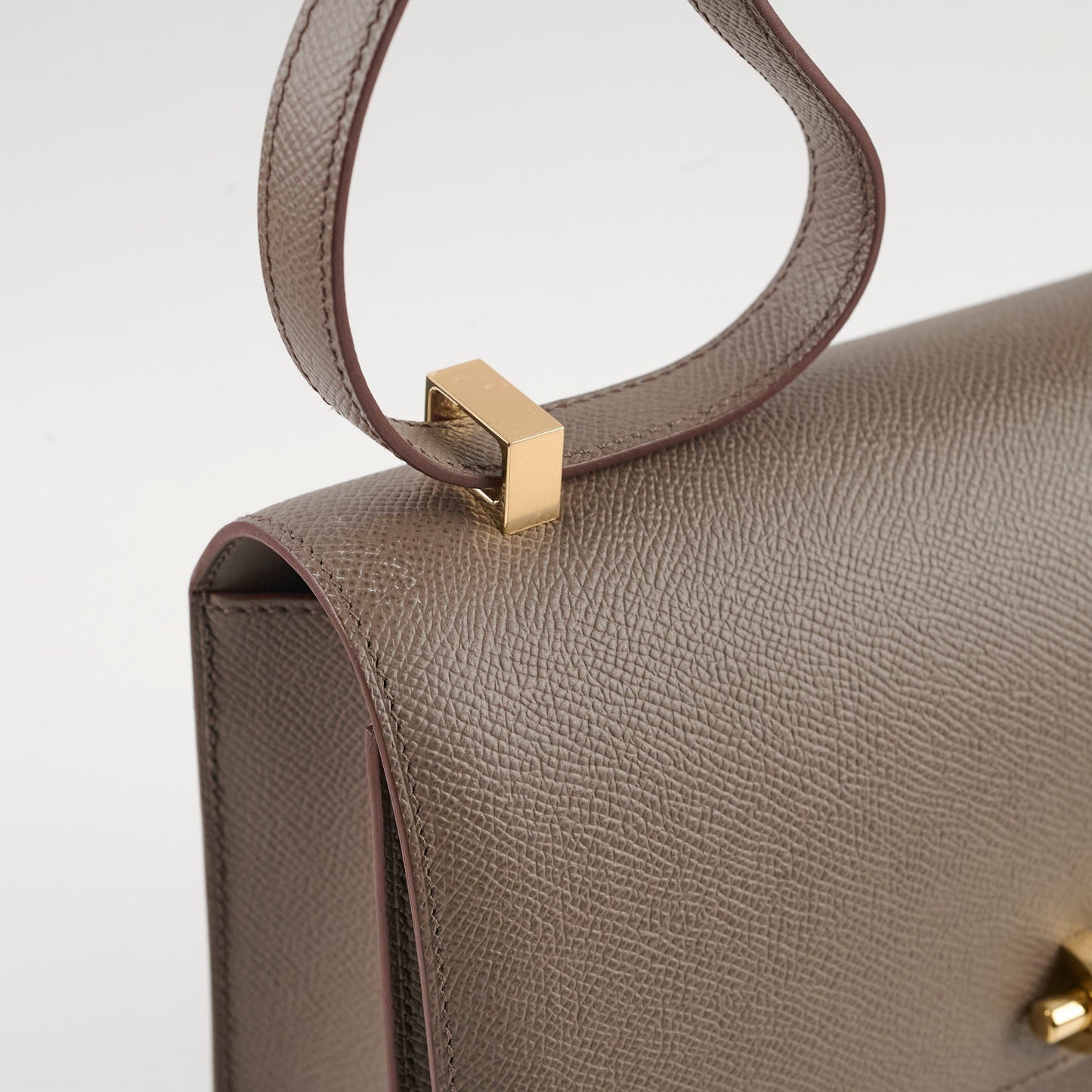 Hermes Verrou 21 Epsom Etain D Stamp