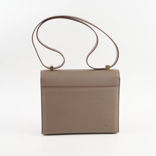 Hermes Verrou 21 Epsom Etain D Stamp