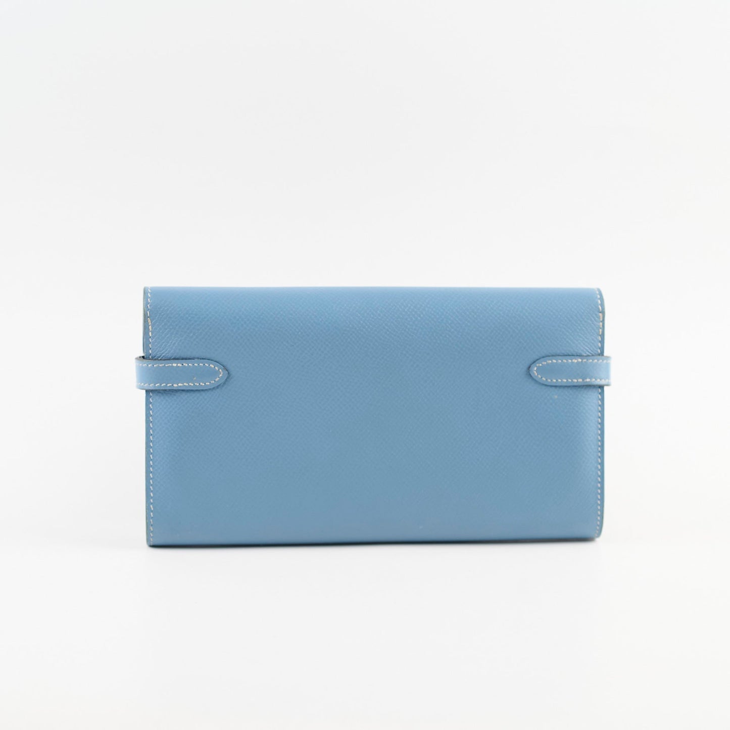 Hermes Kelly Wallet Epsom Blue Jean
