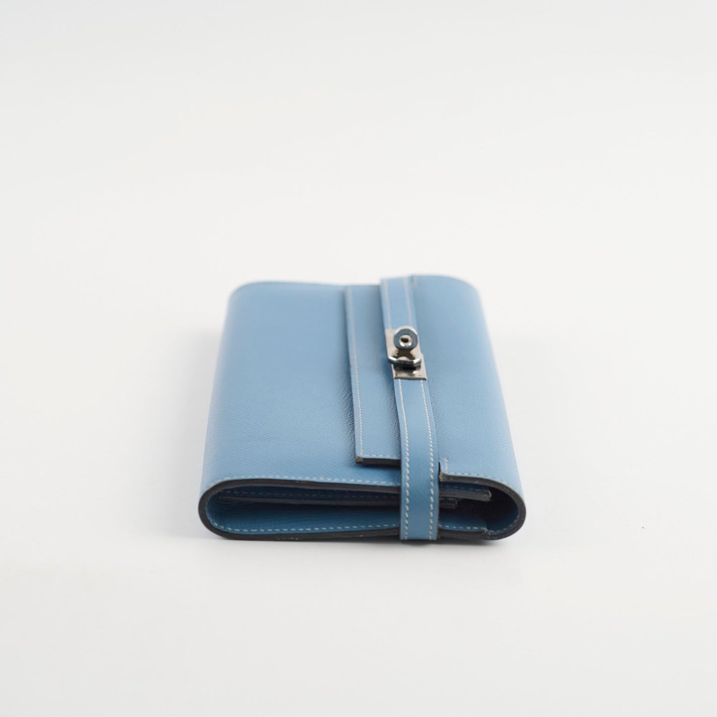 Hermes Kelly Wallet Epsom Blue Jean