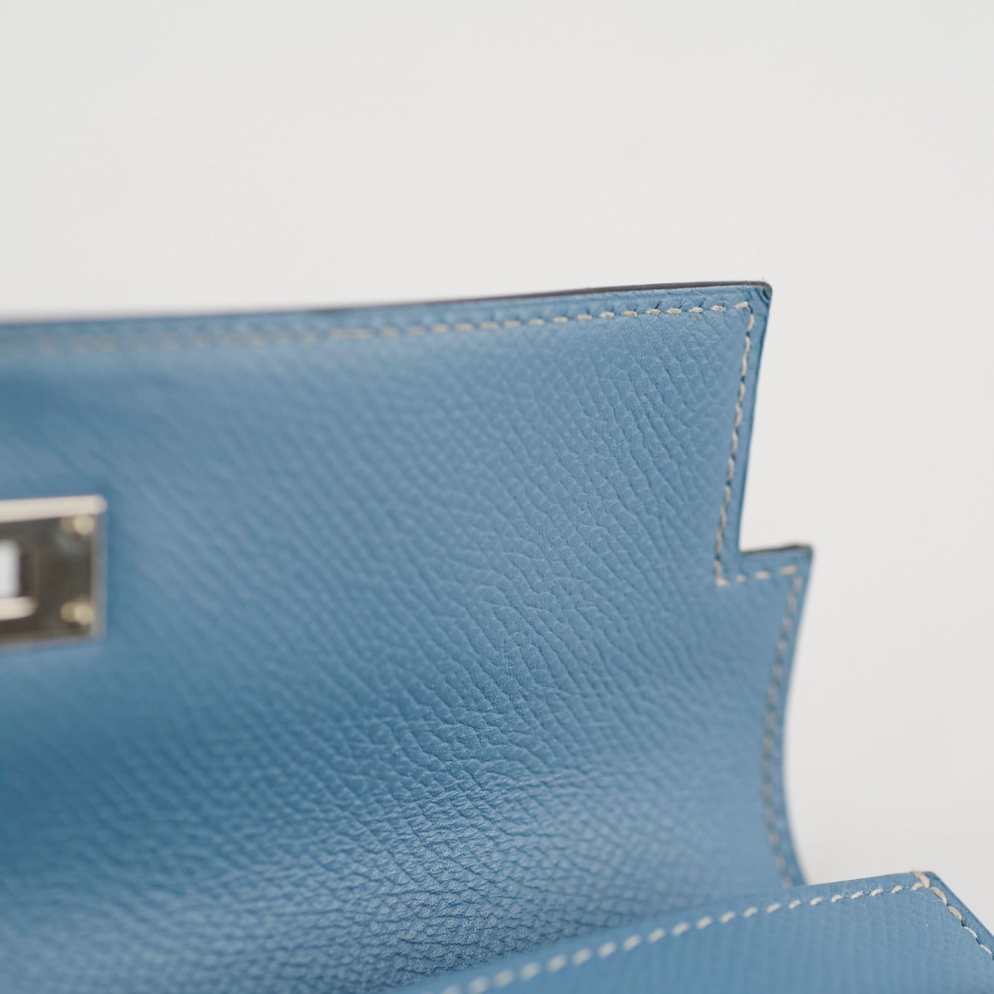 Hermes Kelly Wallet Epsom Blue Jean