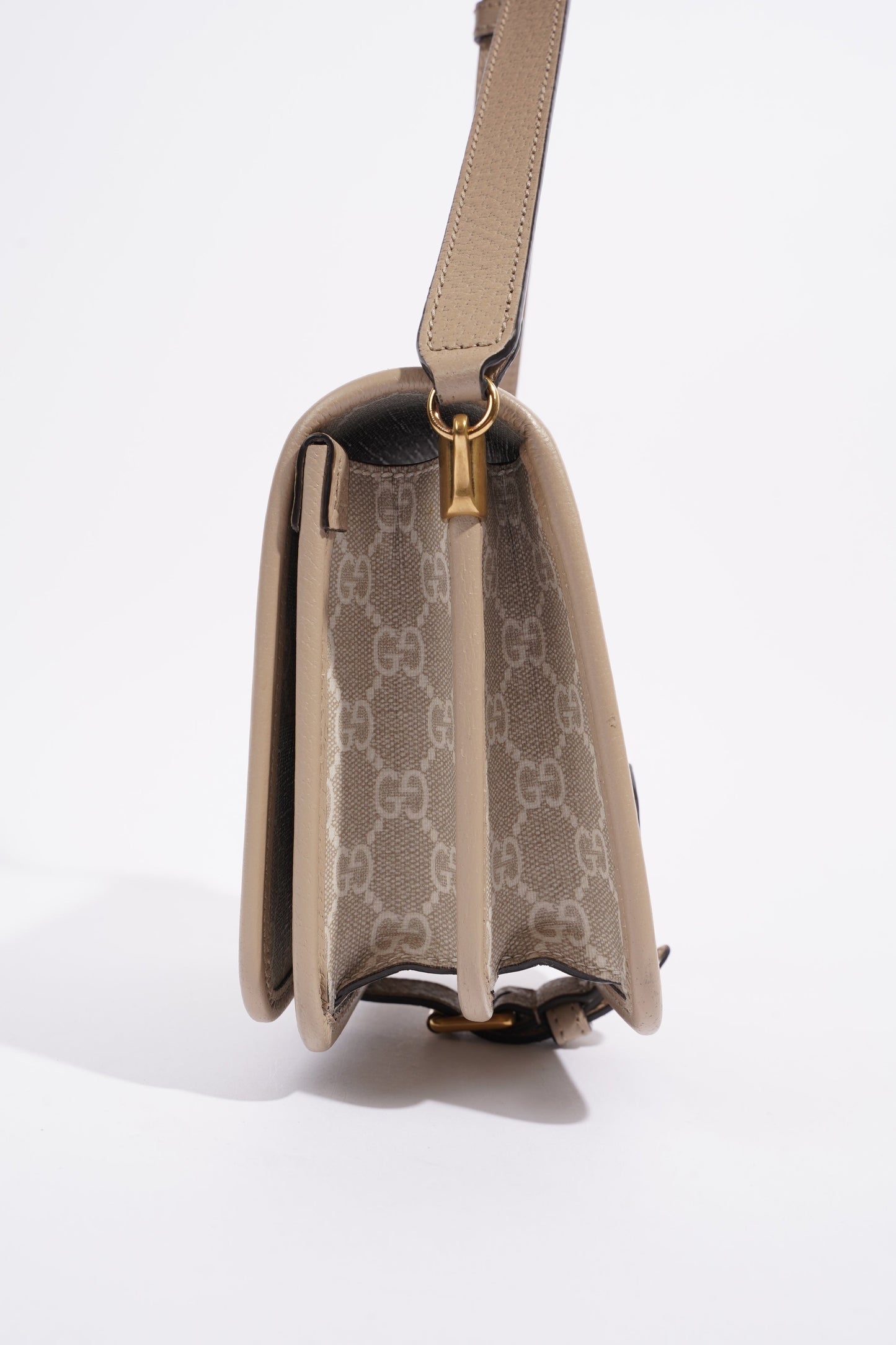 Gucci Mini Crossbody Beige Coated Canvas