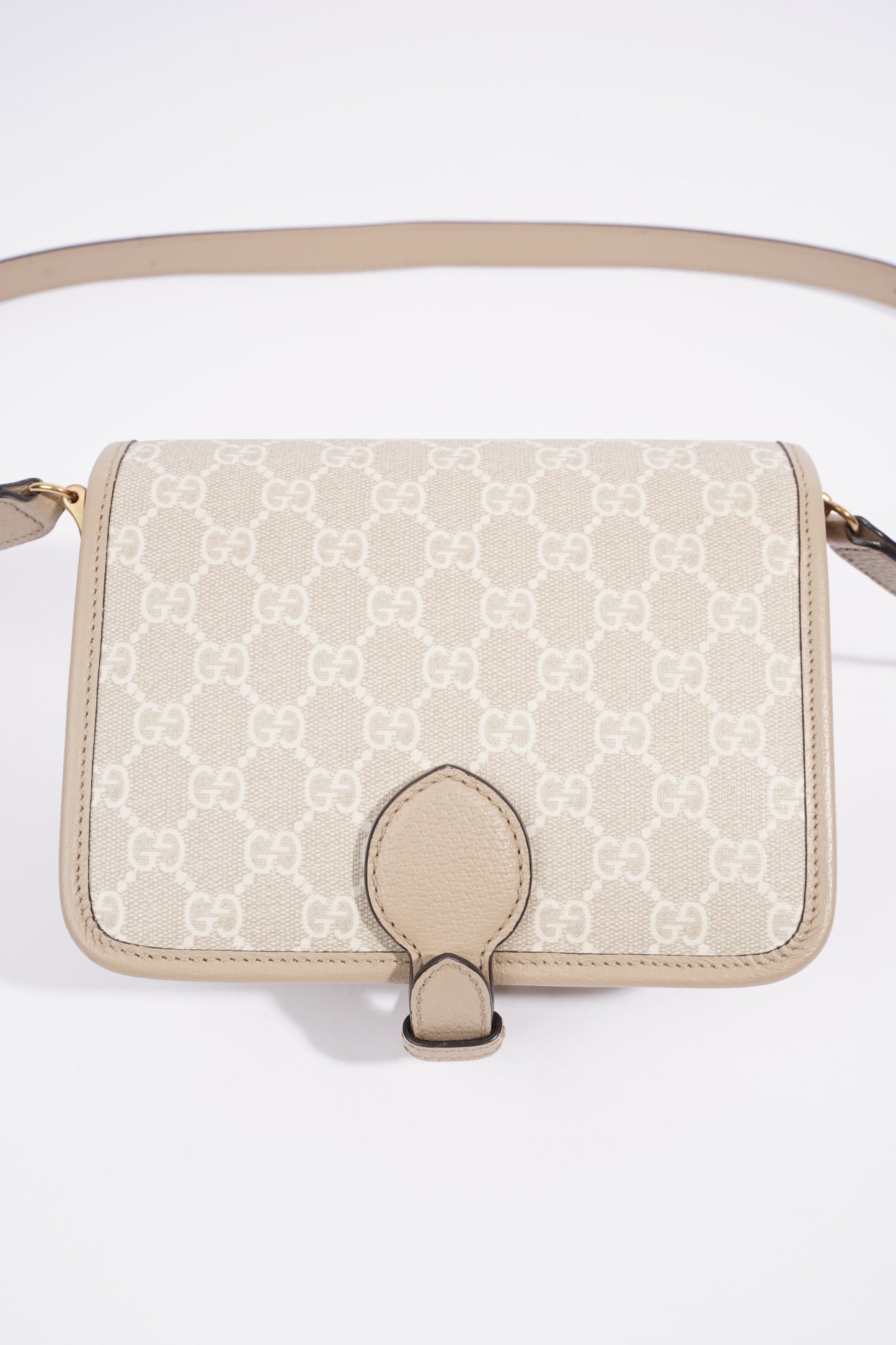 Gucci Mini Crossbody Beige Coated Canvas
