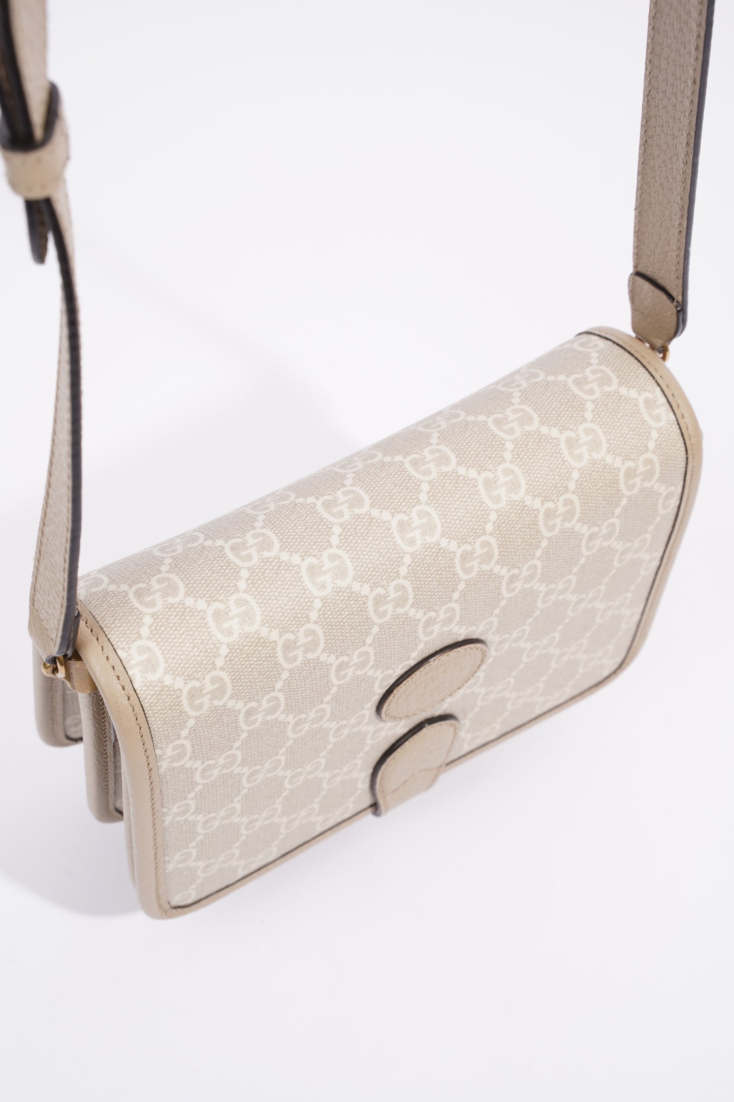 Gucci Mini Crossbody Beige Coated Canvas
