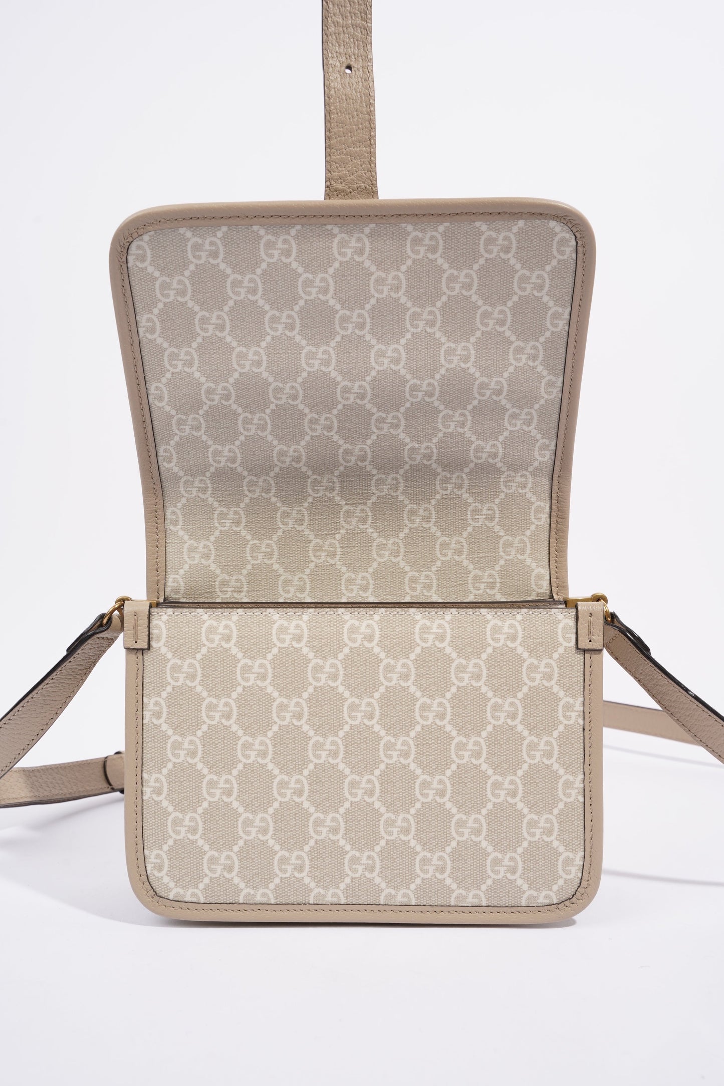 Gucci Mini Crossbody Beige Coated Canvas