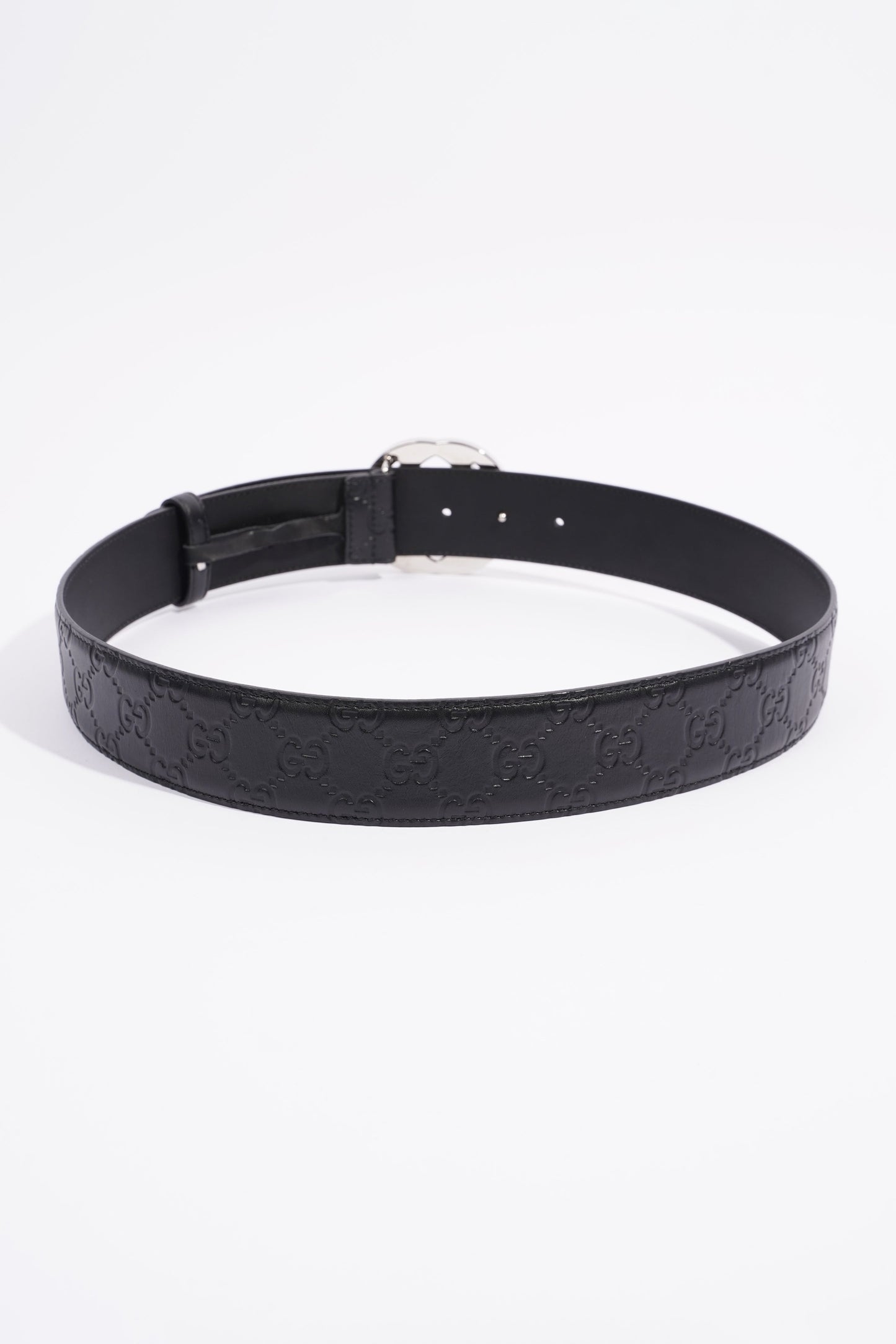Gucci Signature Belt Black Leather 85cm 34"