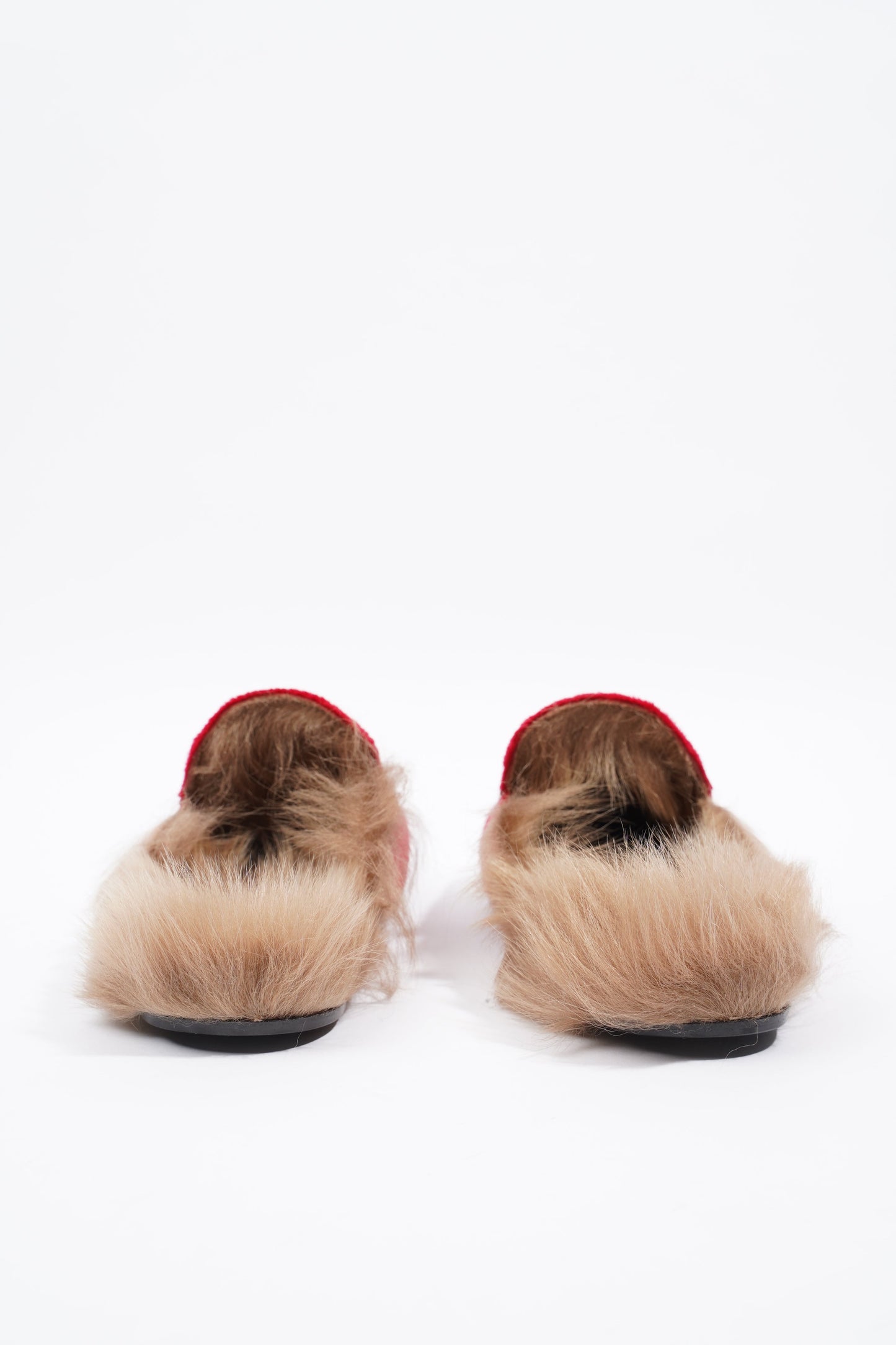 Gucci Princetown Fur Red Velvet EU 37 UK 4