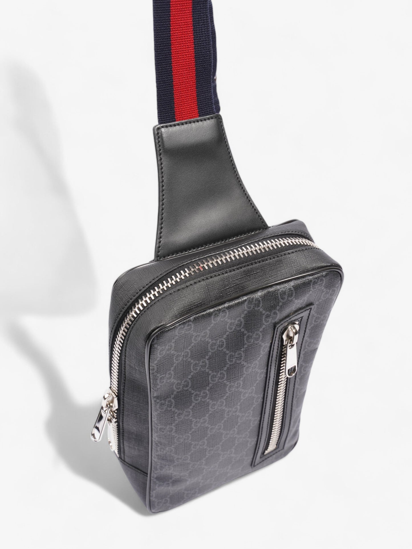 Gucci GG Sling Backpack Black GG Supreme Coated Canvas