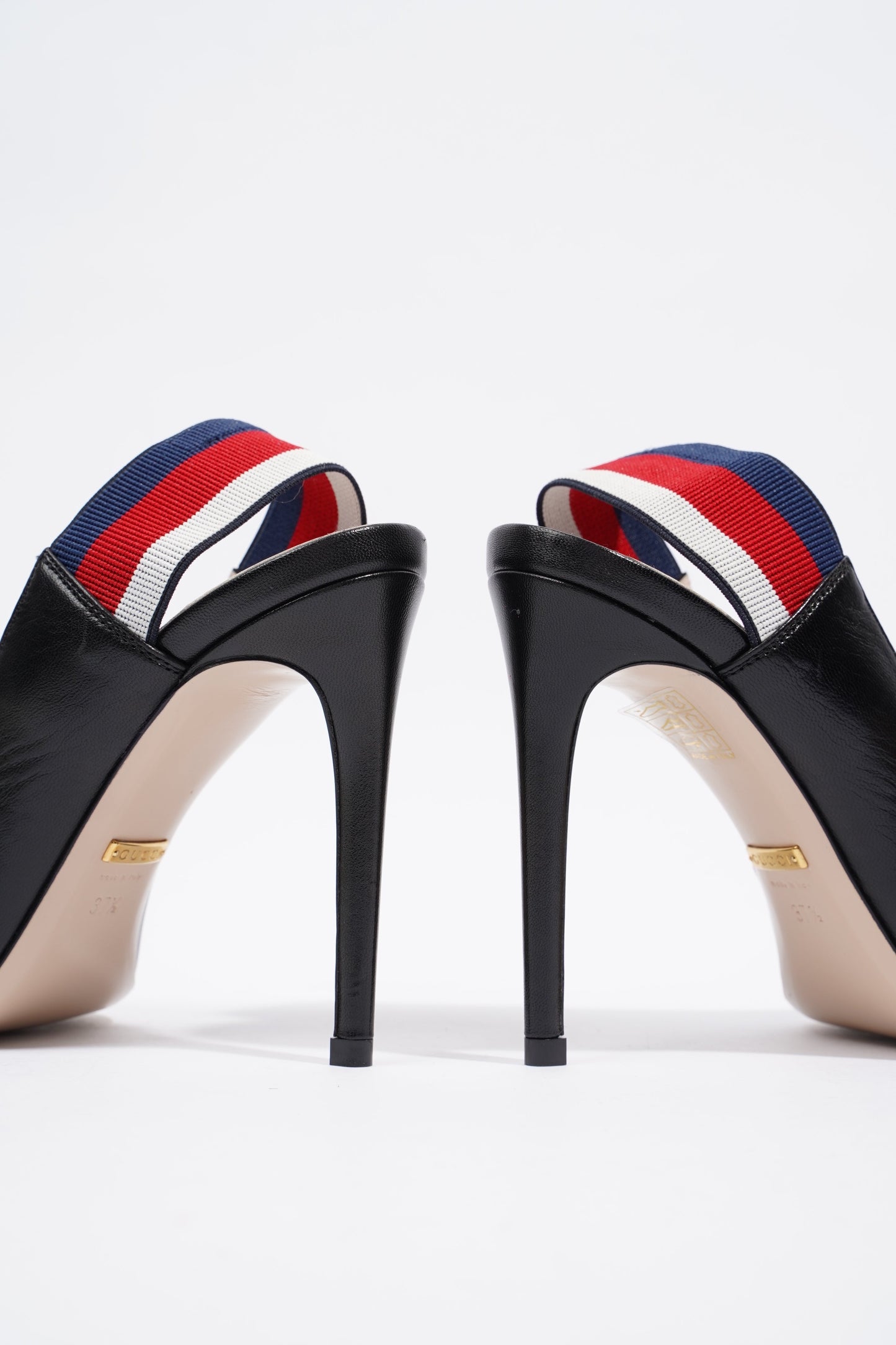 Gucci Slingback Heel Black Leather EU 37.5 UK 4.5