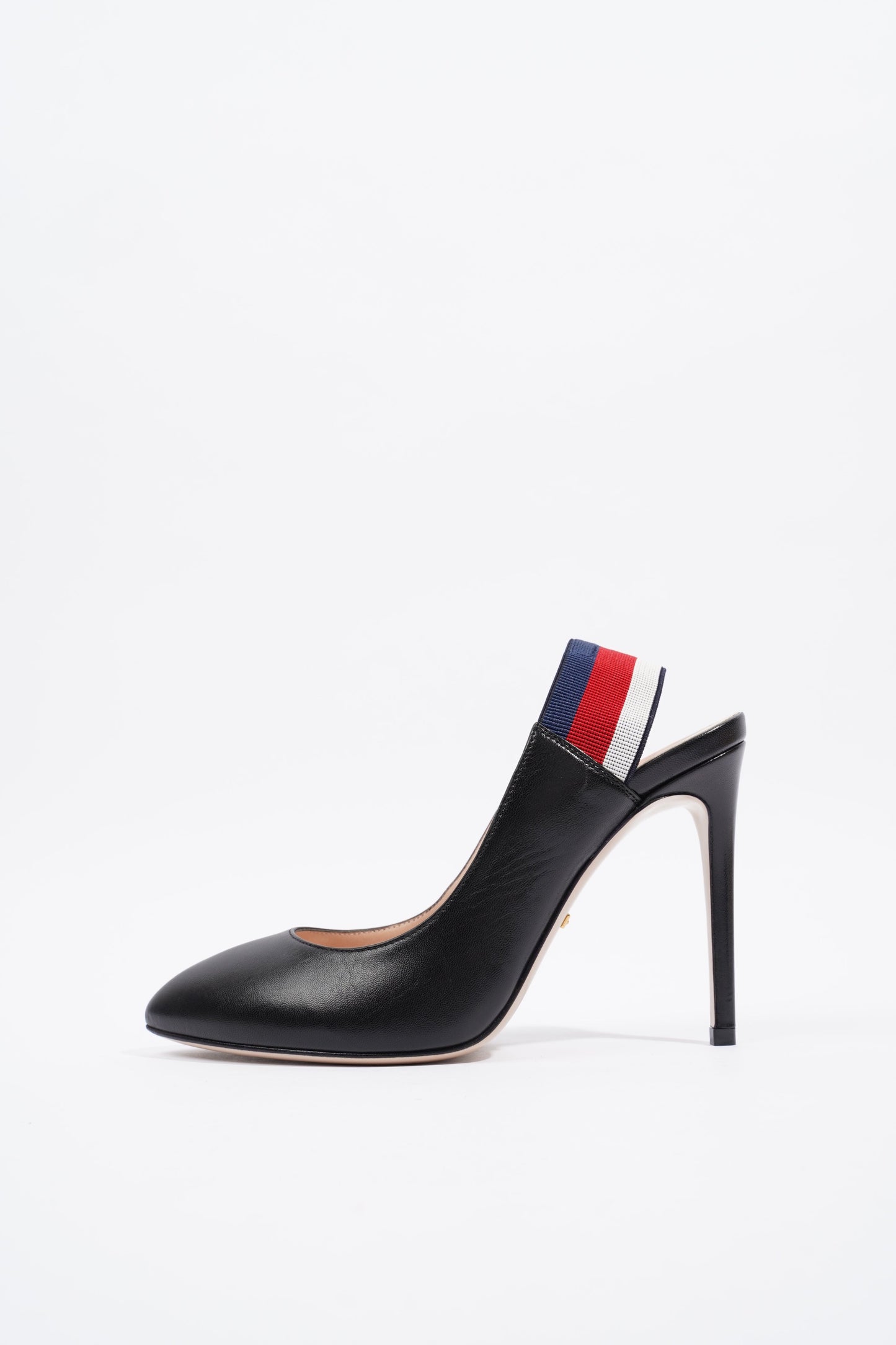 Gucci Slingback Heel Black Leather EU 37.5 UK 4.5