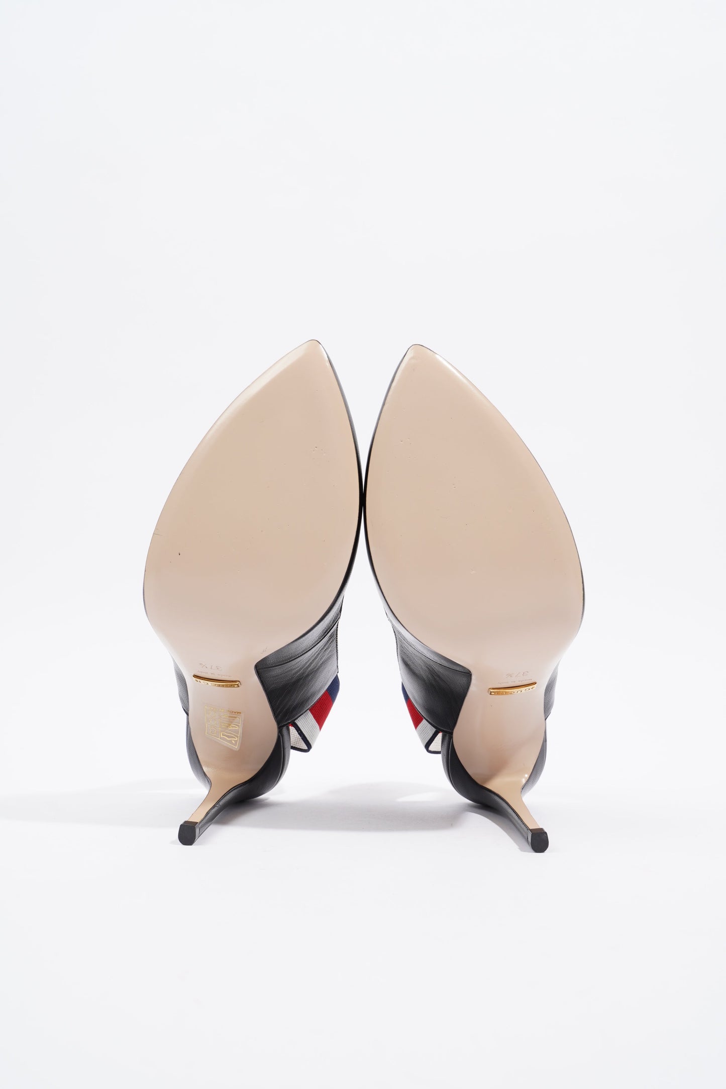 Gucci Slingback Heel Black Leather EU 37.5 UK 4.5