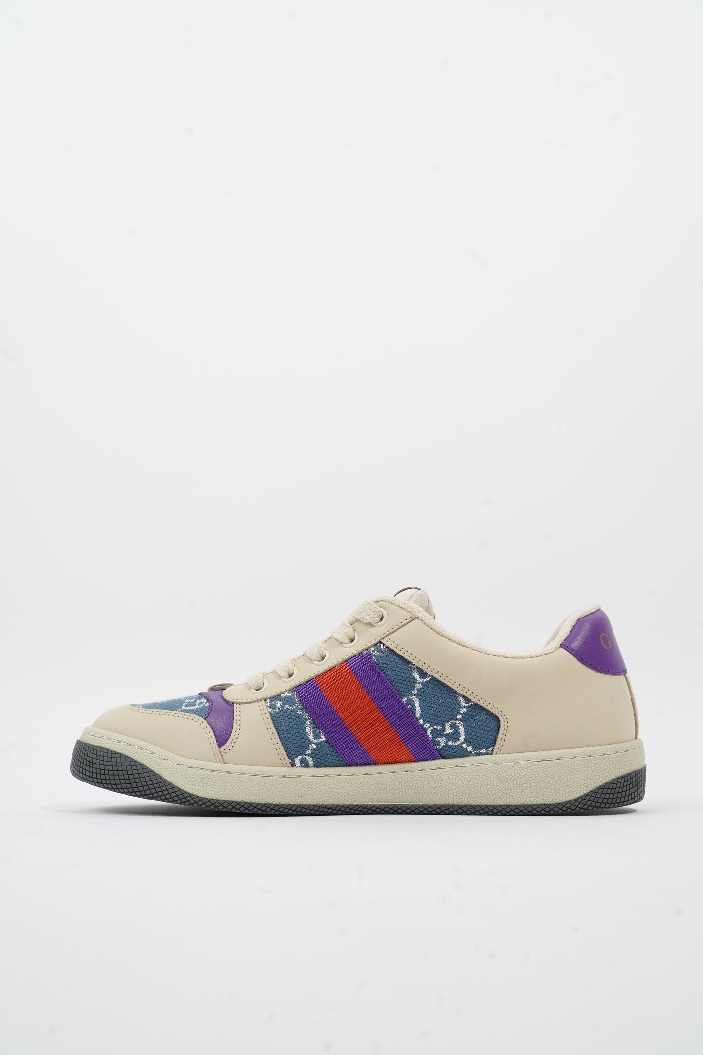 Gucci Screener Sneaker White / Purple / Red Leather EU 40 UK 7