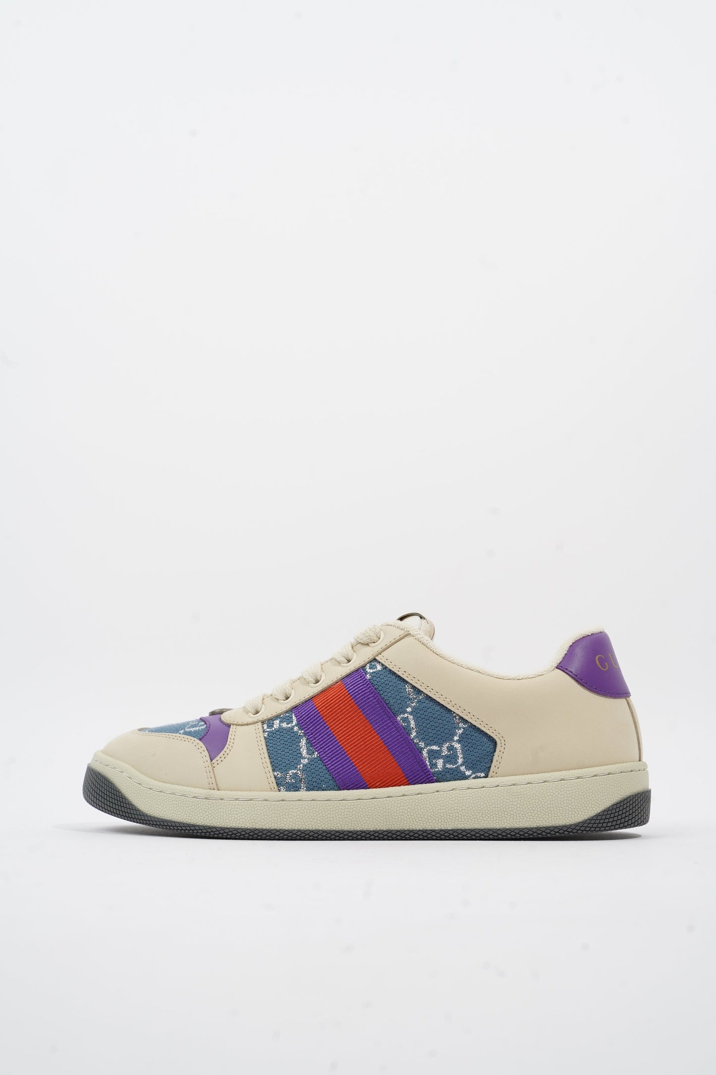Gucci Screener Sneaker White / Purple / Red Leather EU 40 UK 7