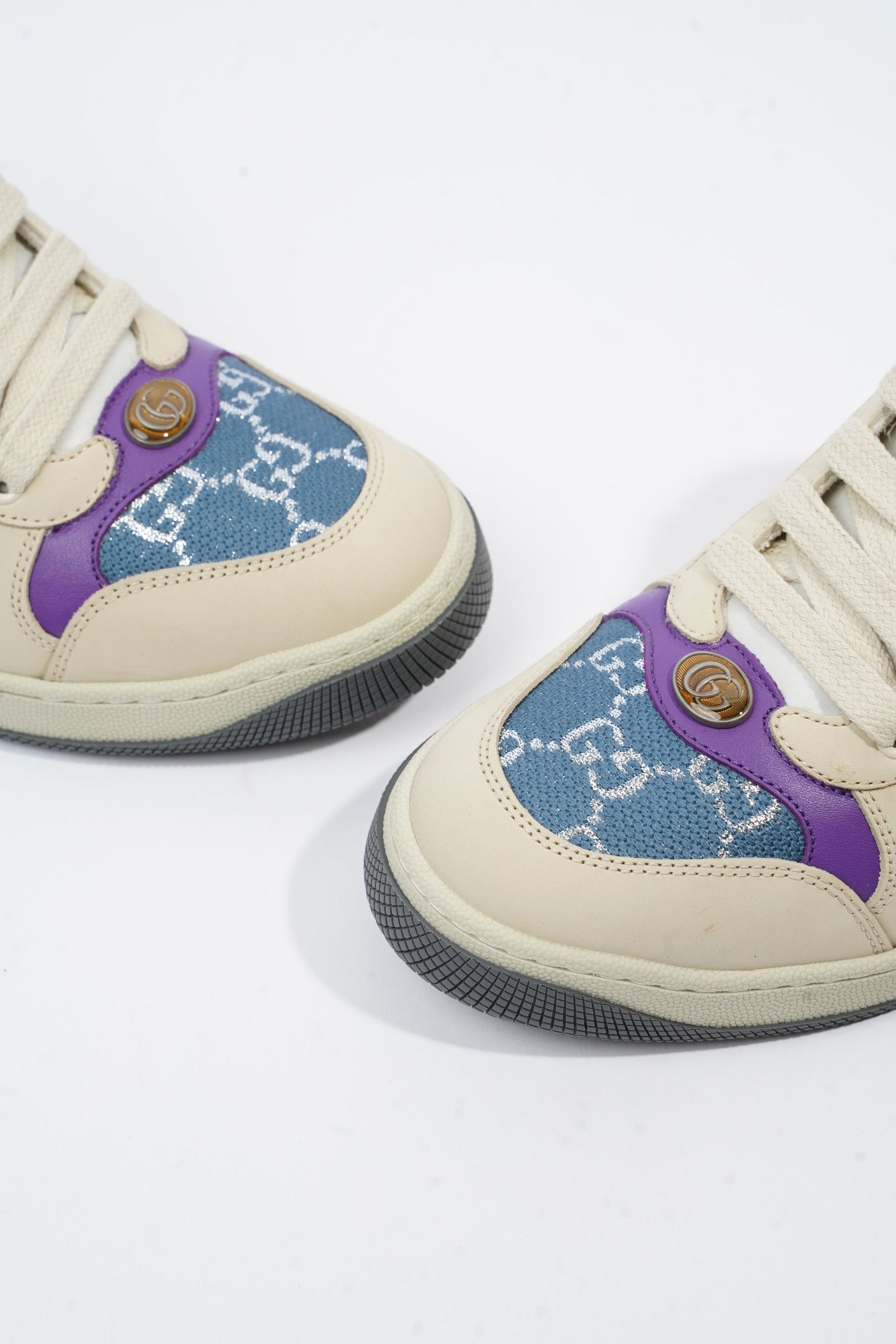 Gucci Screener Sneaker White / Purple / Red Leather EU 40 UK 7