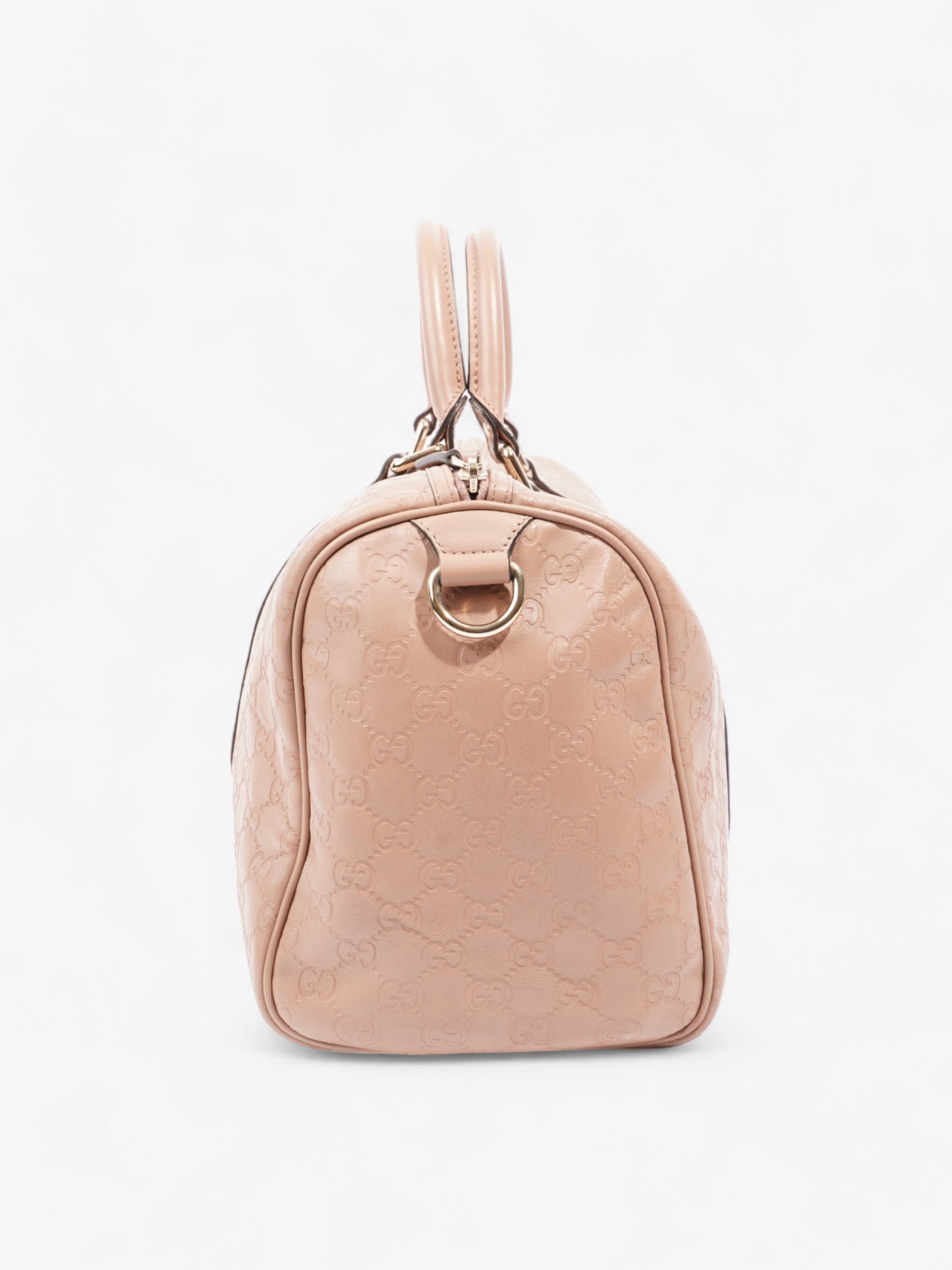 Gucci Boston Bag Rose Beige Guccissima Embossed Leather Medium