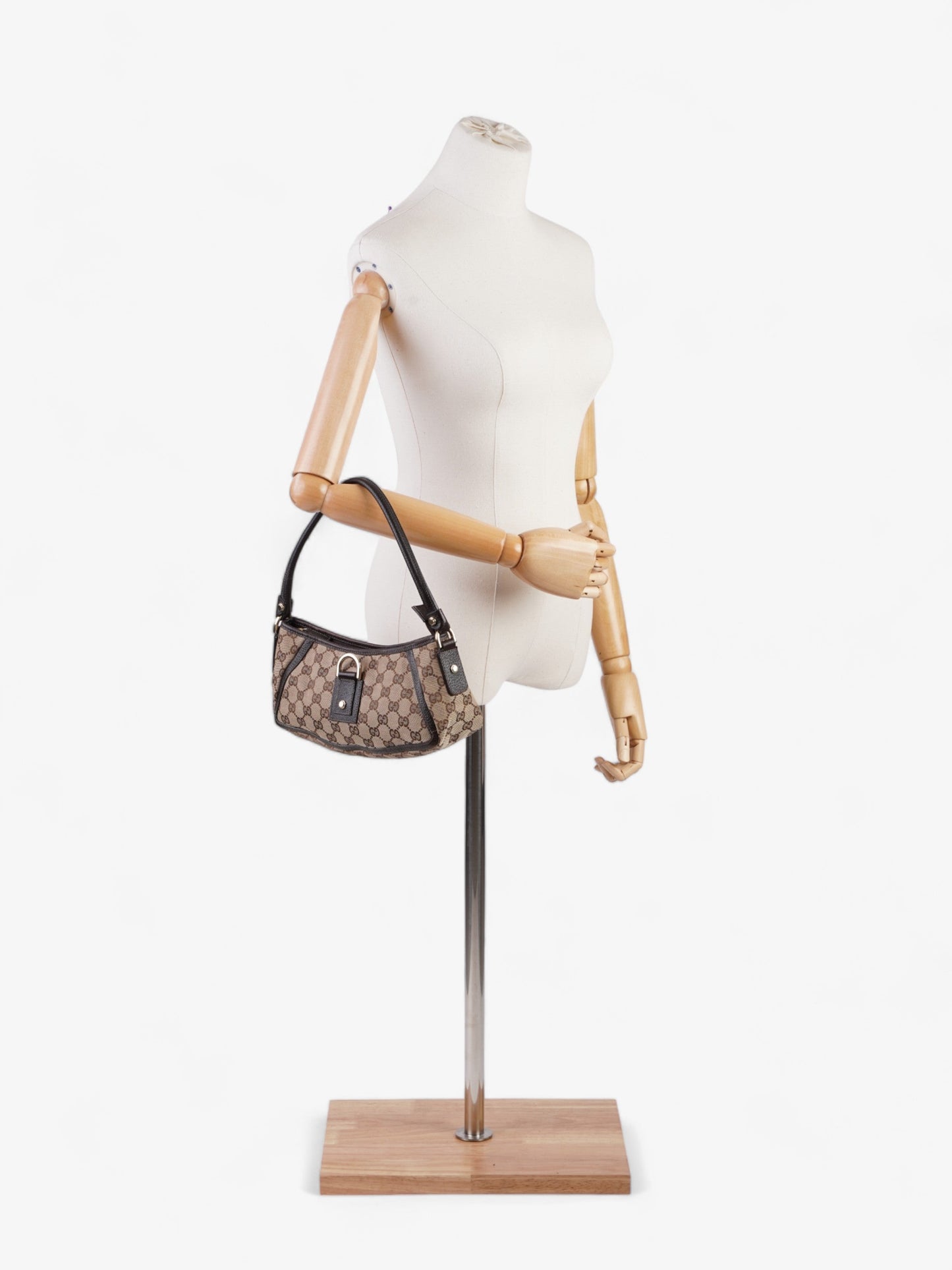 Gucci Abbey Beige And Ebony GG Supreme / Brown Canvas