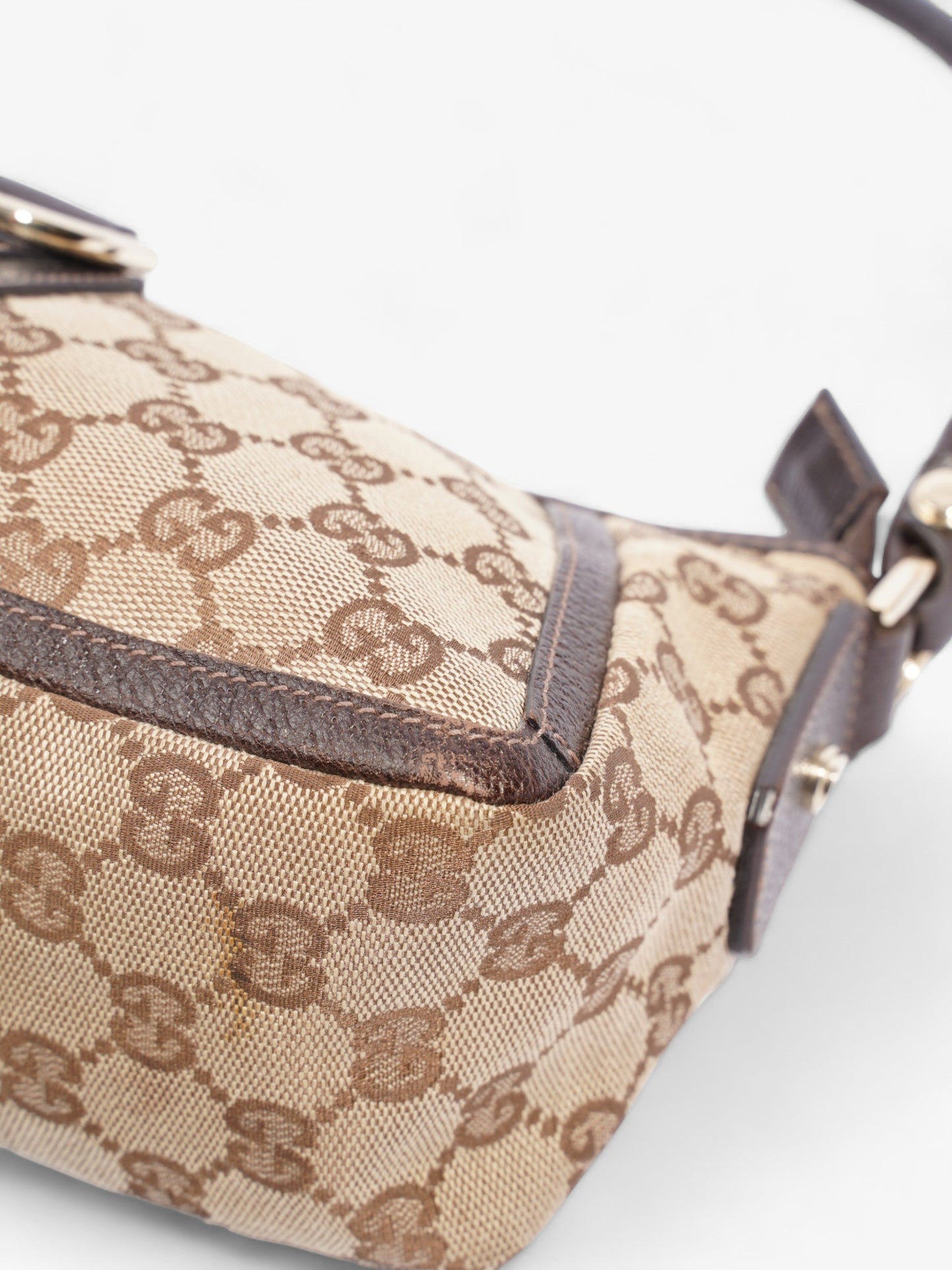 Gucci Abbey Beige And Ebony GG Supreme / Brown Canvas
