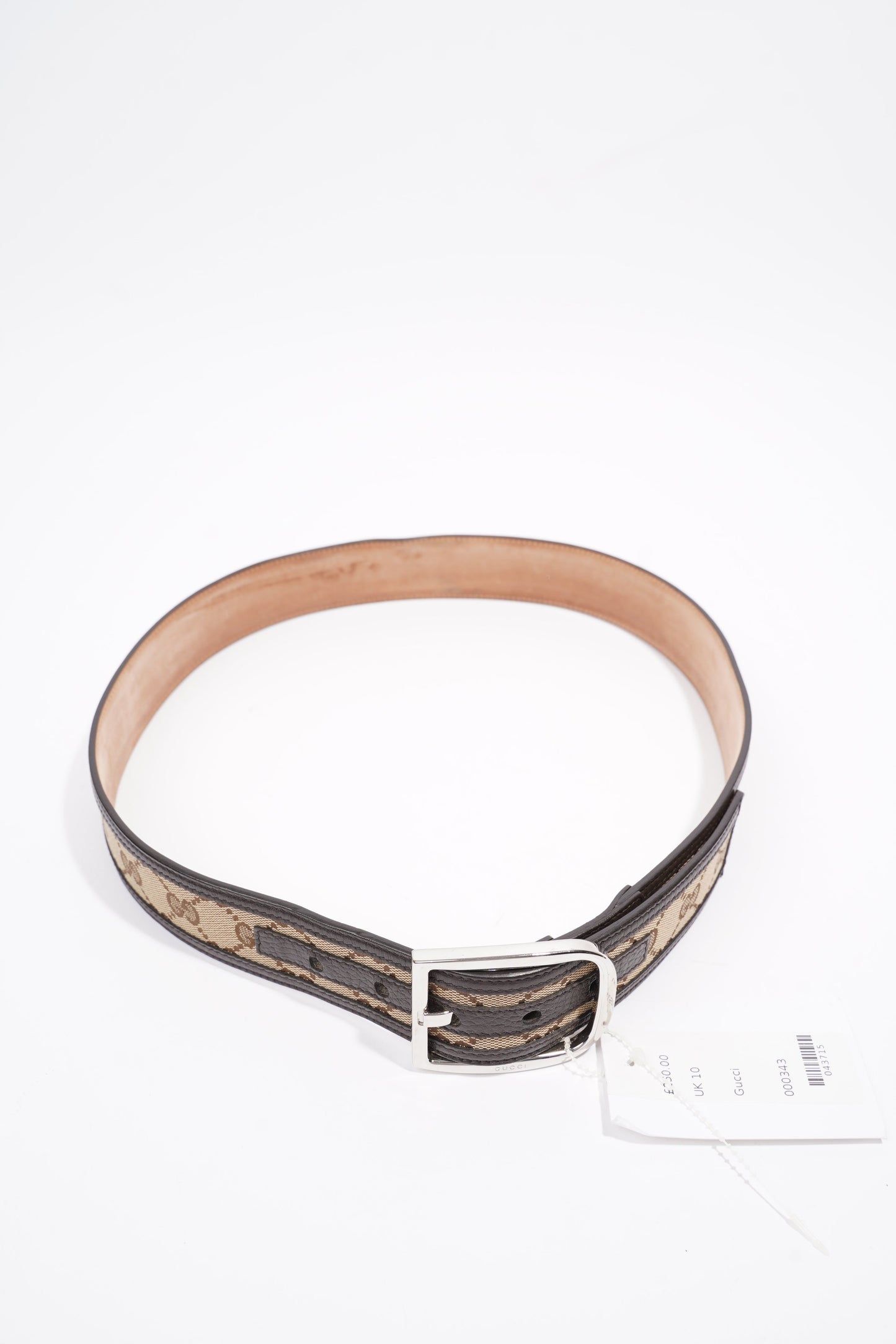 Gucci Belt Supreme / Brown Canvas 85cm 34"