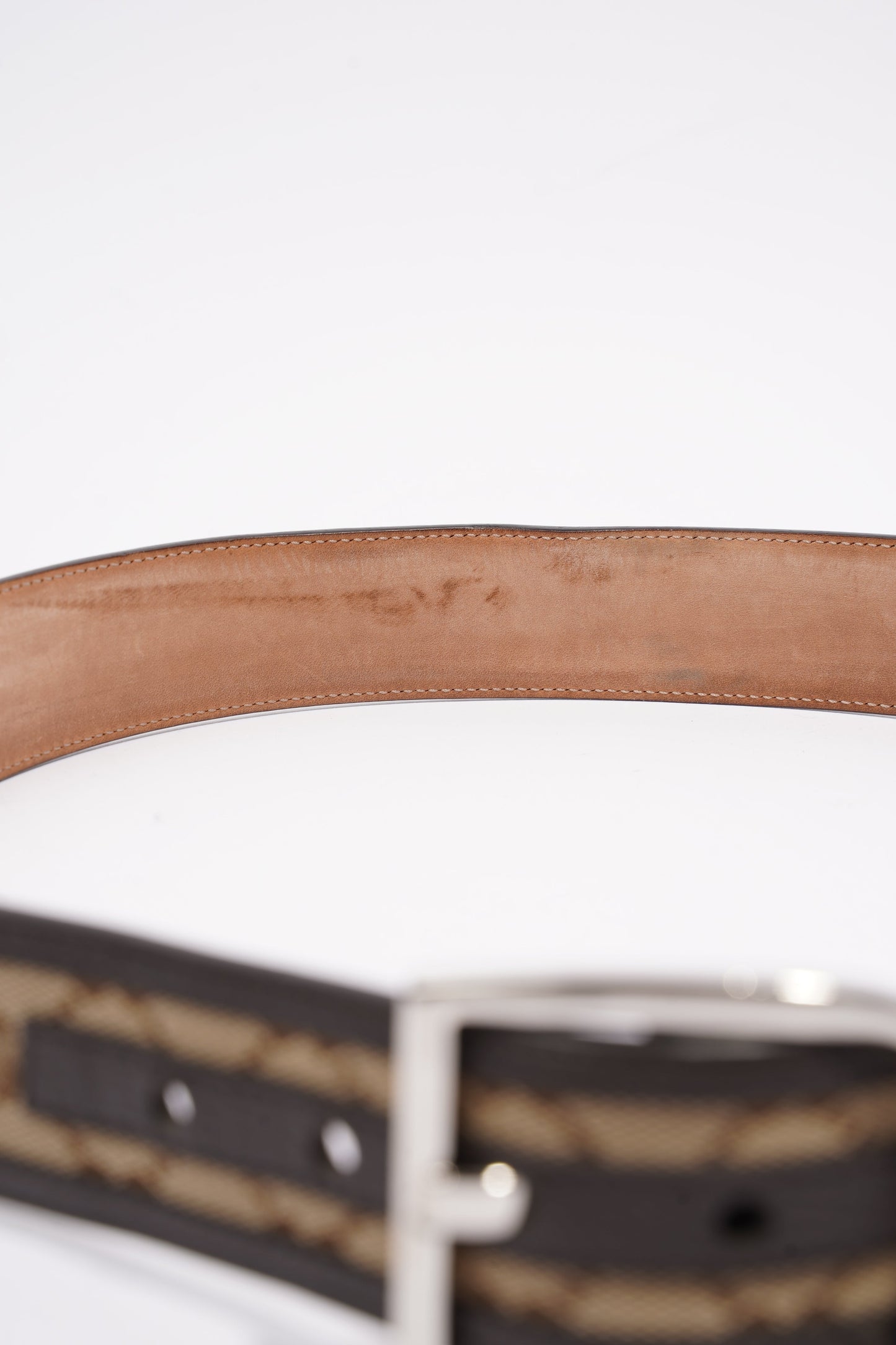 Gucci Belt Supreme / Brown Canvas 85cm 34"