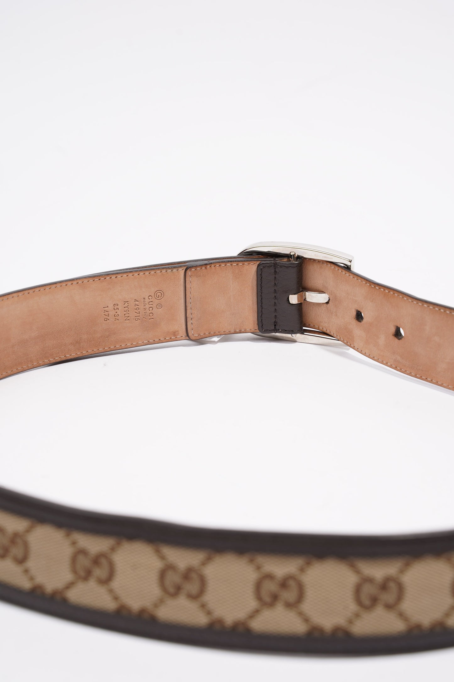 Gucci Belt Supreme / Brown Canvas 85cm 34"
