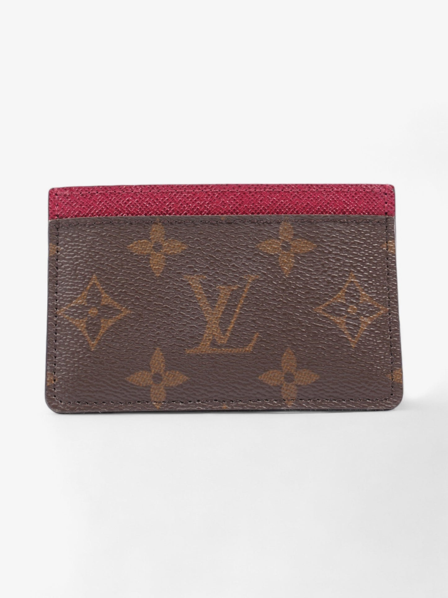 Louis Vuitton Card Holder Monogram / Fuchsia Coated Canvas
